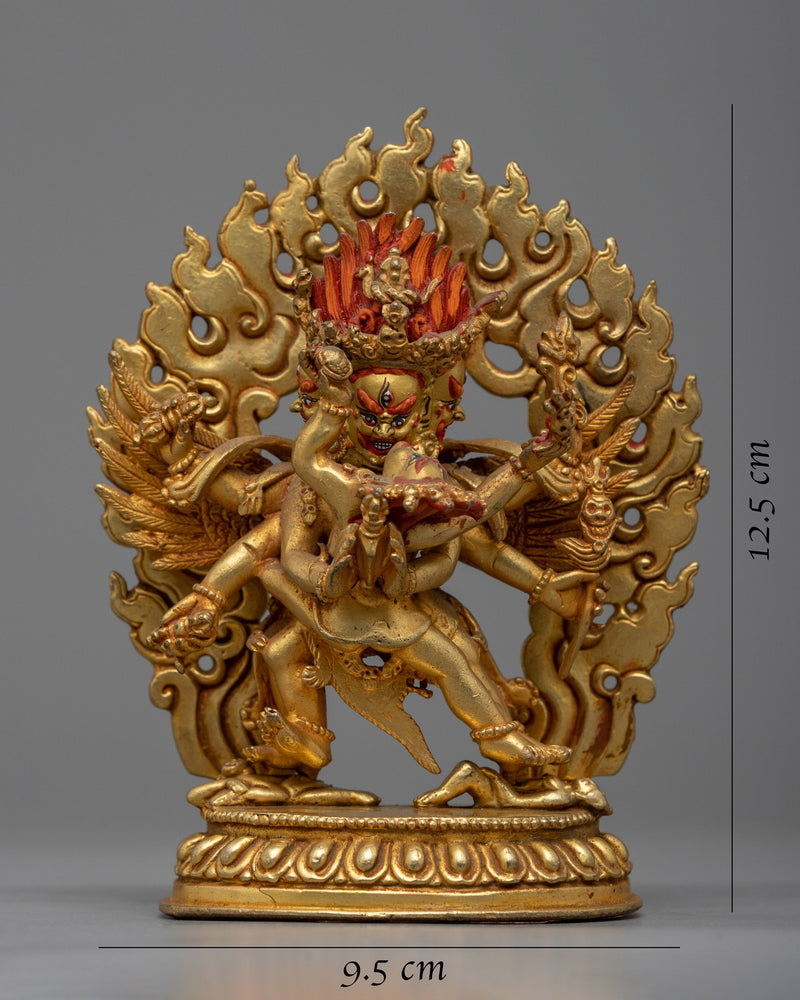 Vajrakilaya Prayer Statue | Gold-Plated for Spiritual Blessings