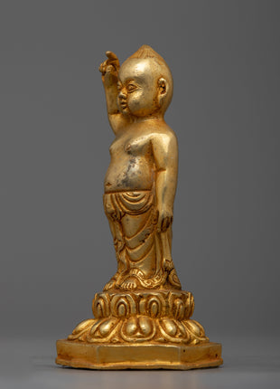 Statue of Standing Buddha | Symbol of Peace and Enlightenment in Spiritual Deco