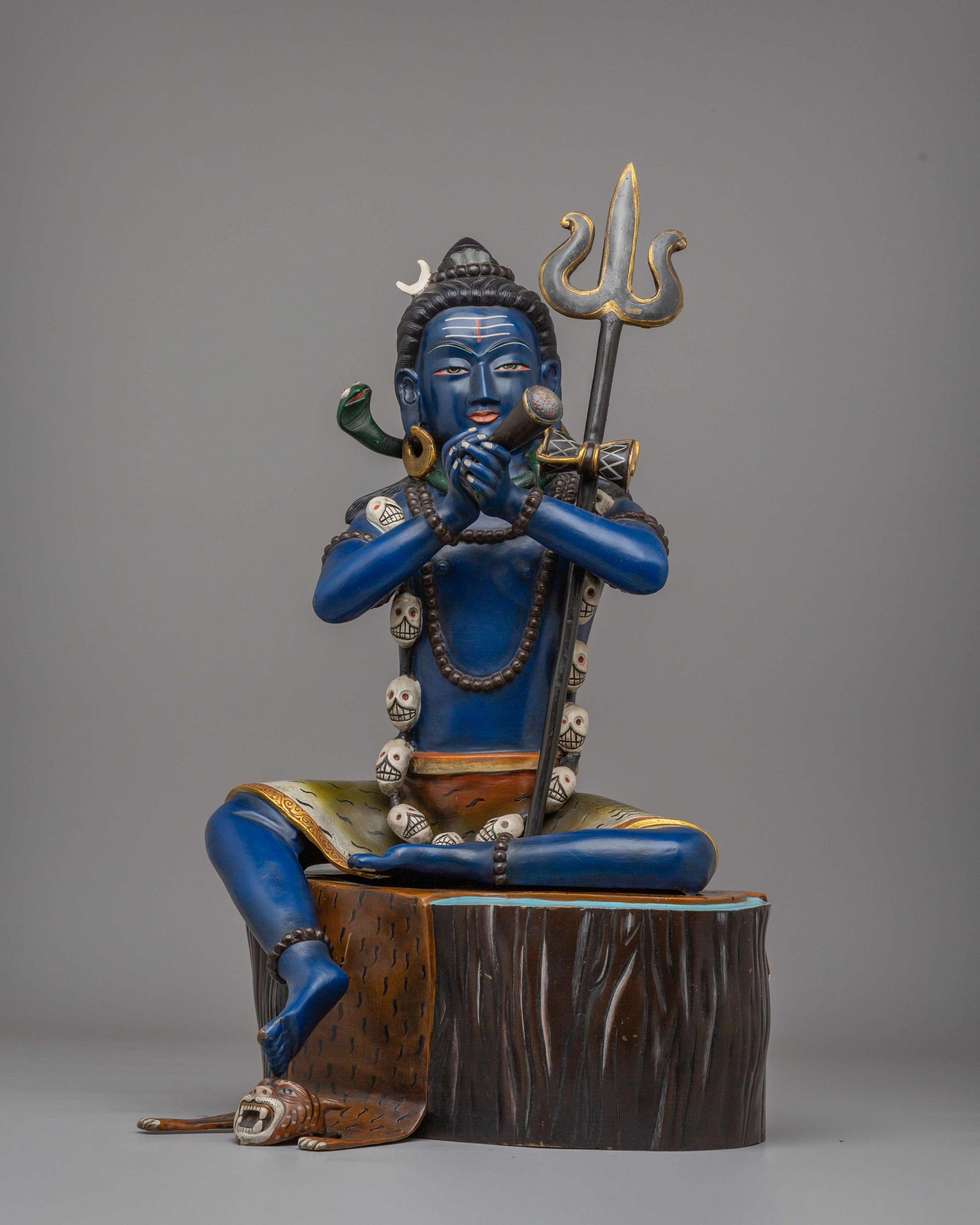 Lord Shiva Deity Figurine | Hindu Deity for Temple, Altar, and Spiritual Space