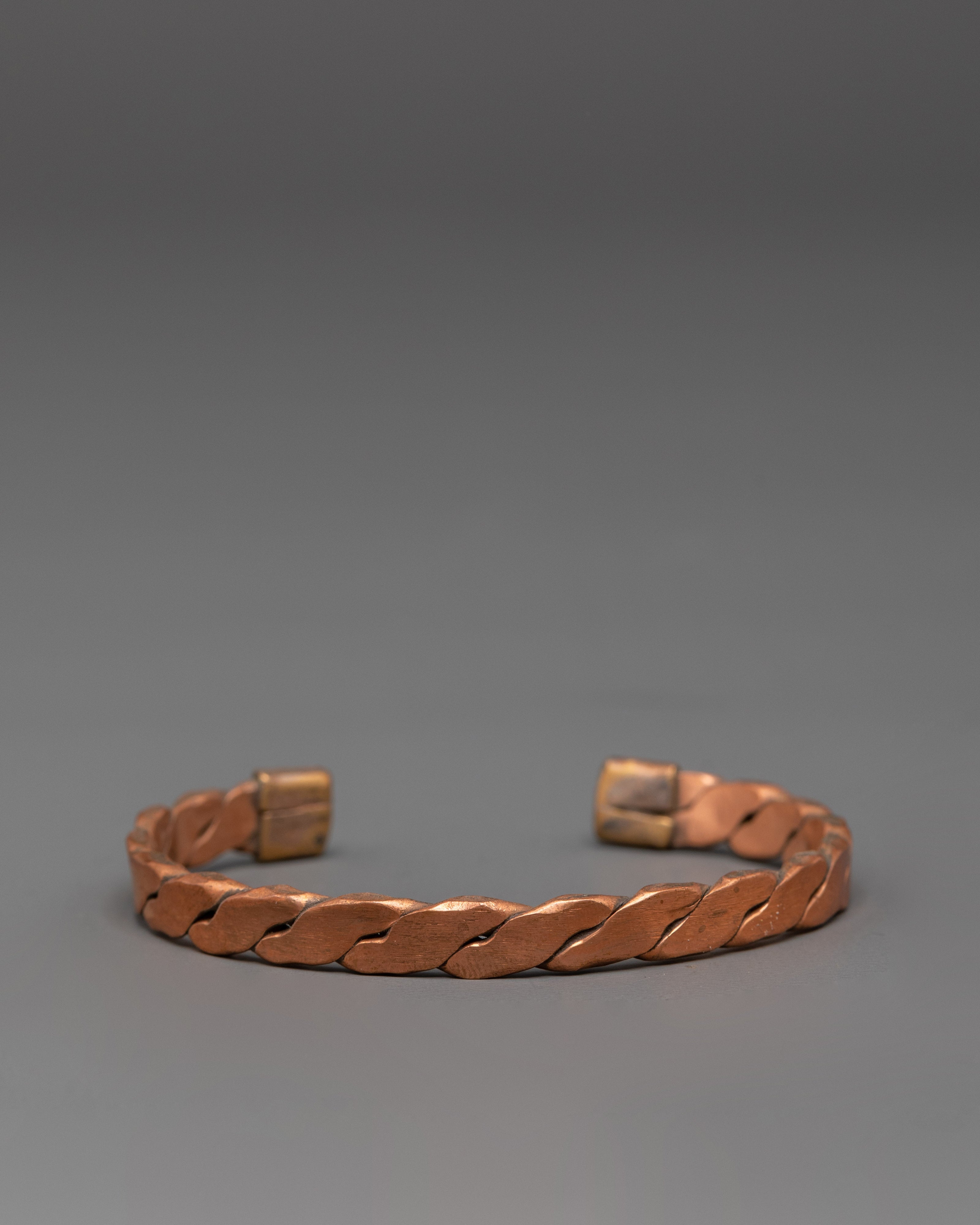 Handmade Twisted Copper Cuff Bracelet | Artisan Positive Energy Jewelry