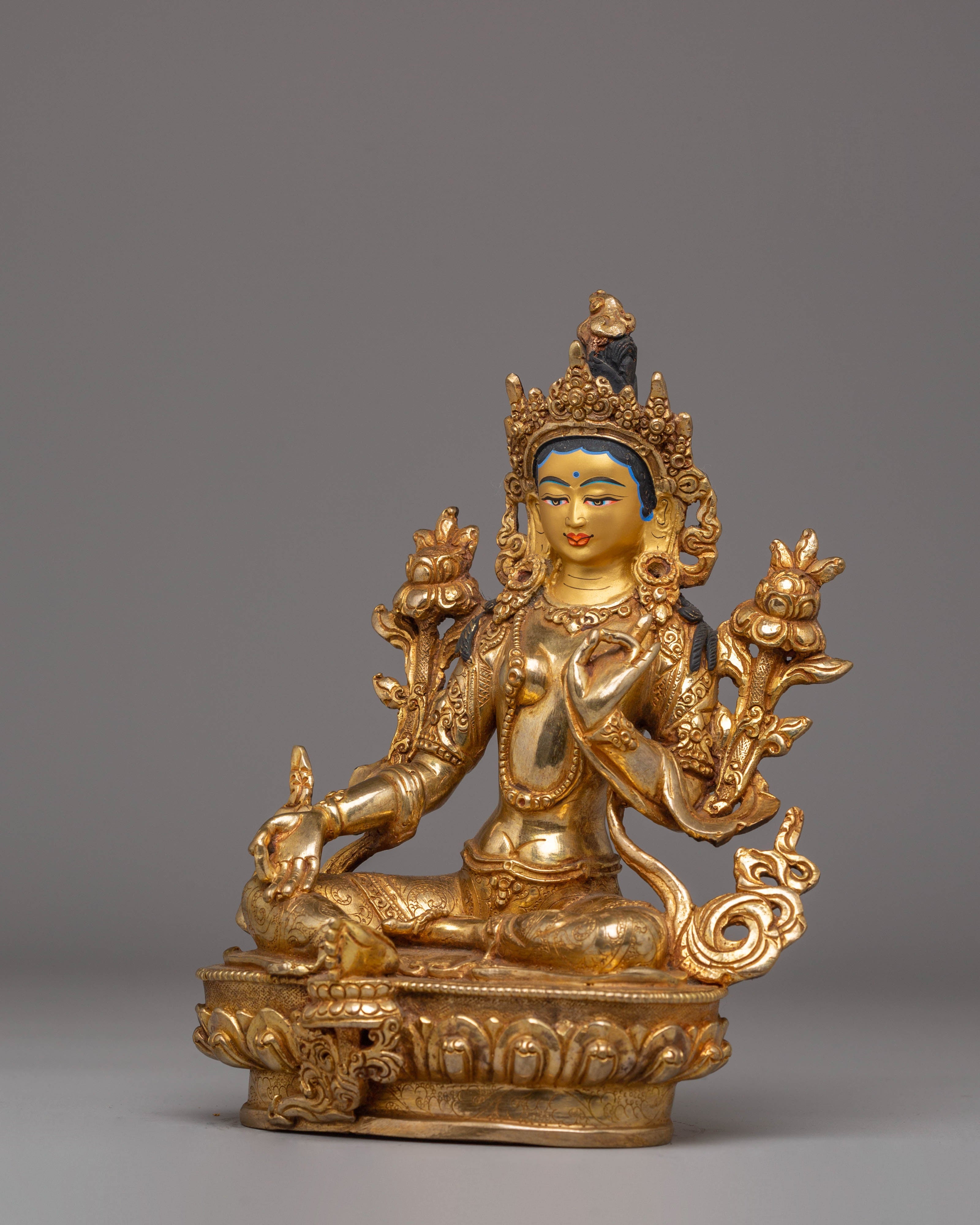 Compassionate Green Tara Figurine for Decor | Perfect for Your Space