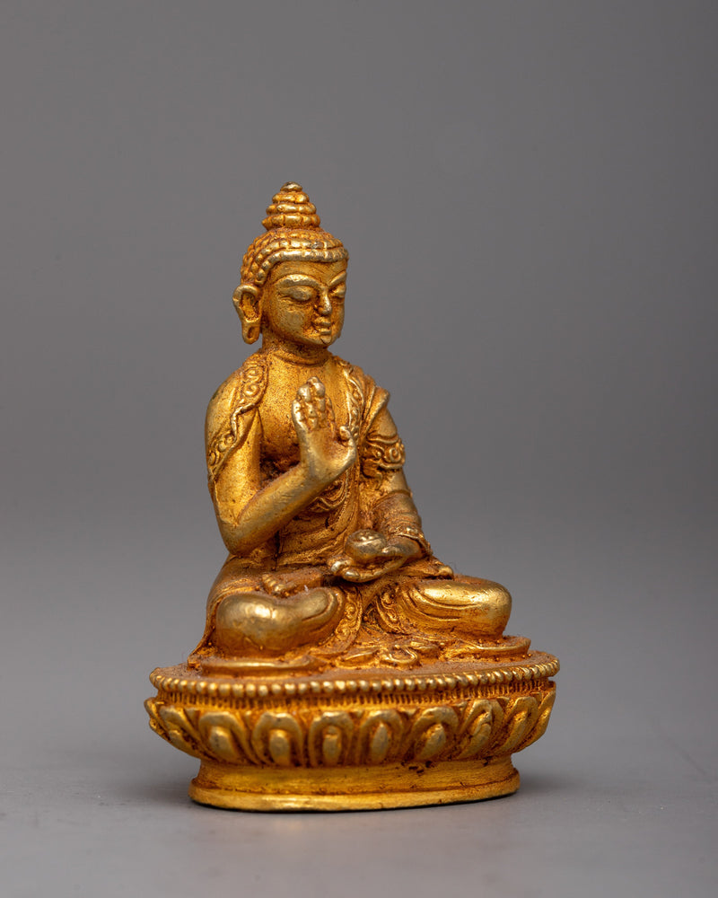 Machine-Made Copper Amoghasiddhi Buddha Statue | Symbolizing Spiritual Attainment