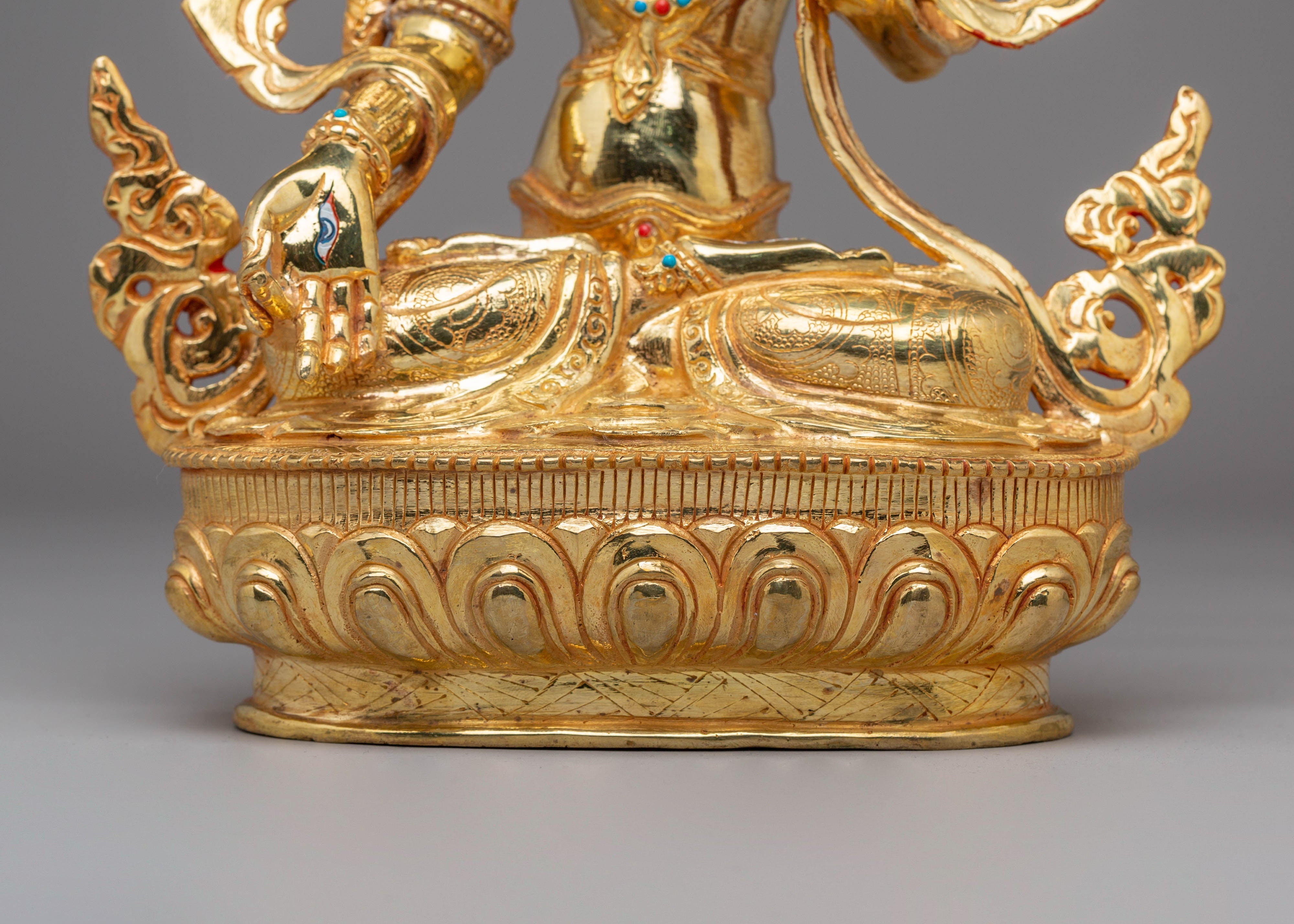 Handcrafted White Tara Copper Statue | Traditional Himalayan Artwork