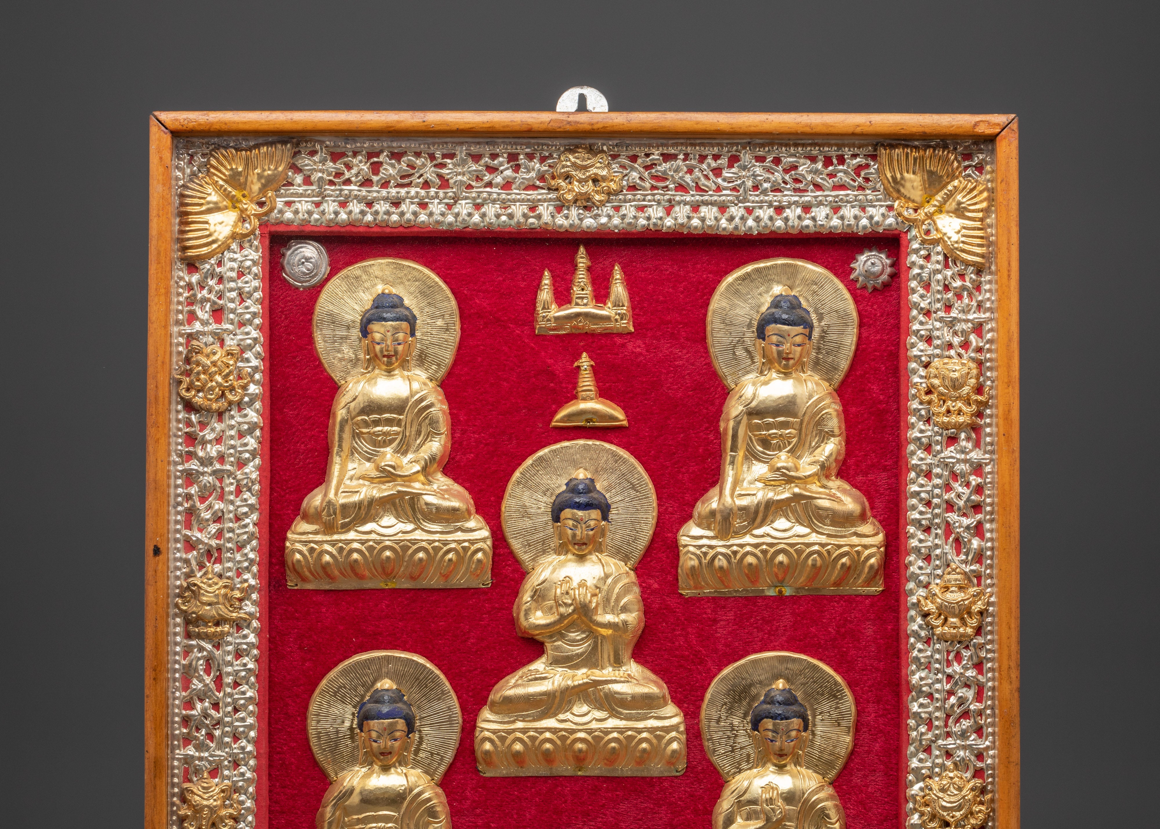 Five Dhyani Buddhas Wall Hanging | Spiritual Wall Decor | Buddhist Home Decor