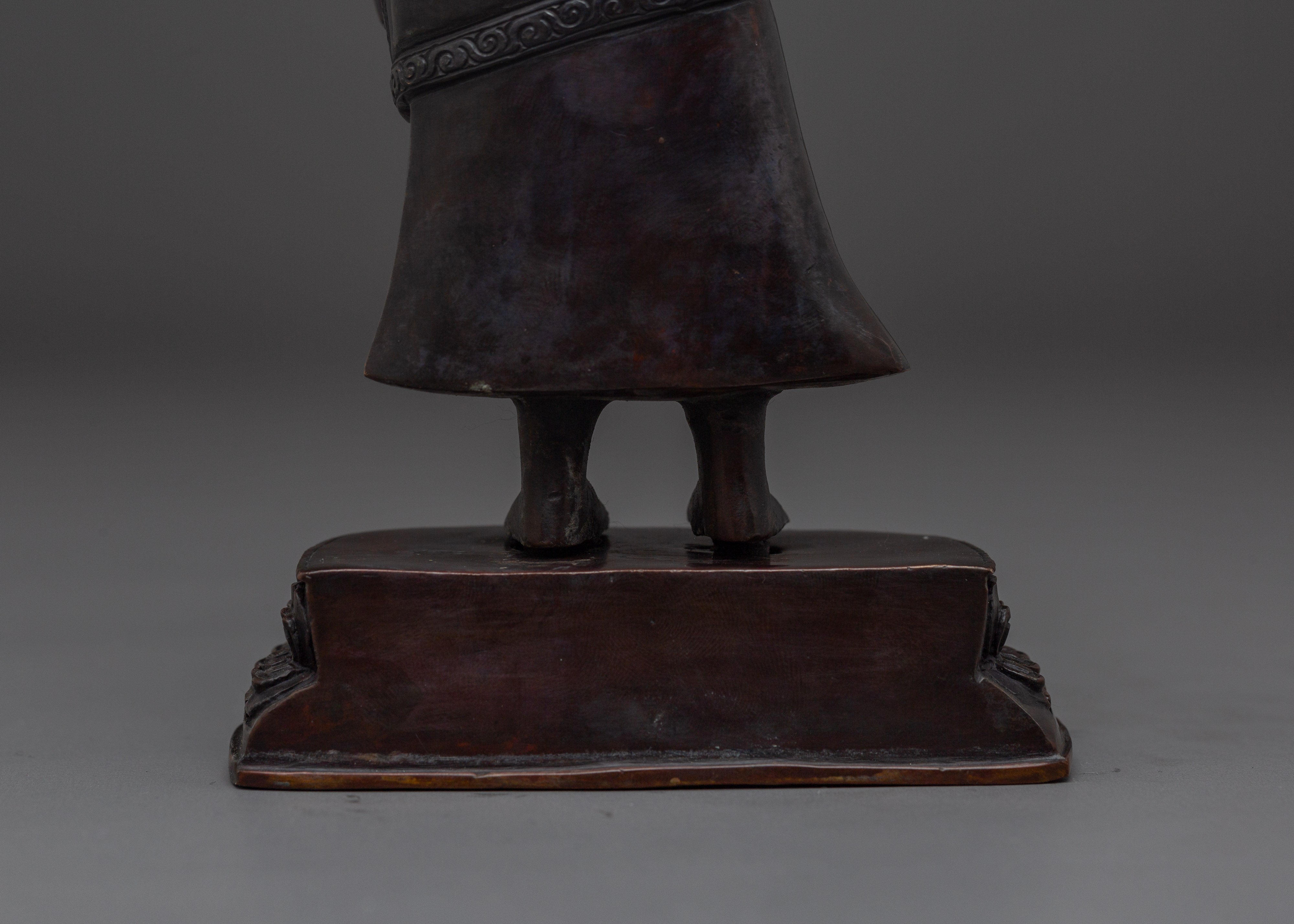 Standing Buddha Copper Statue | Spiritual Home Decor