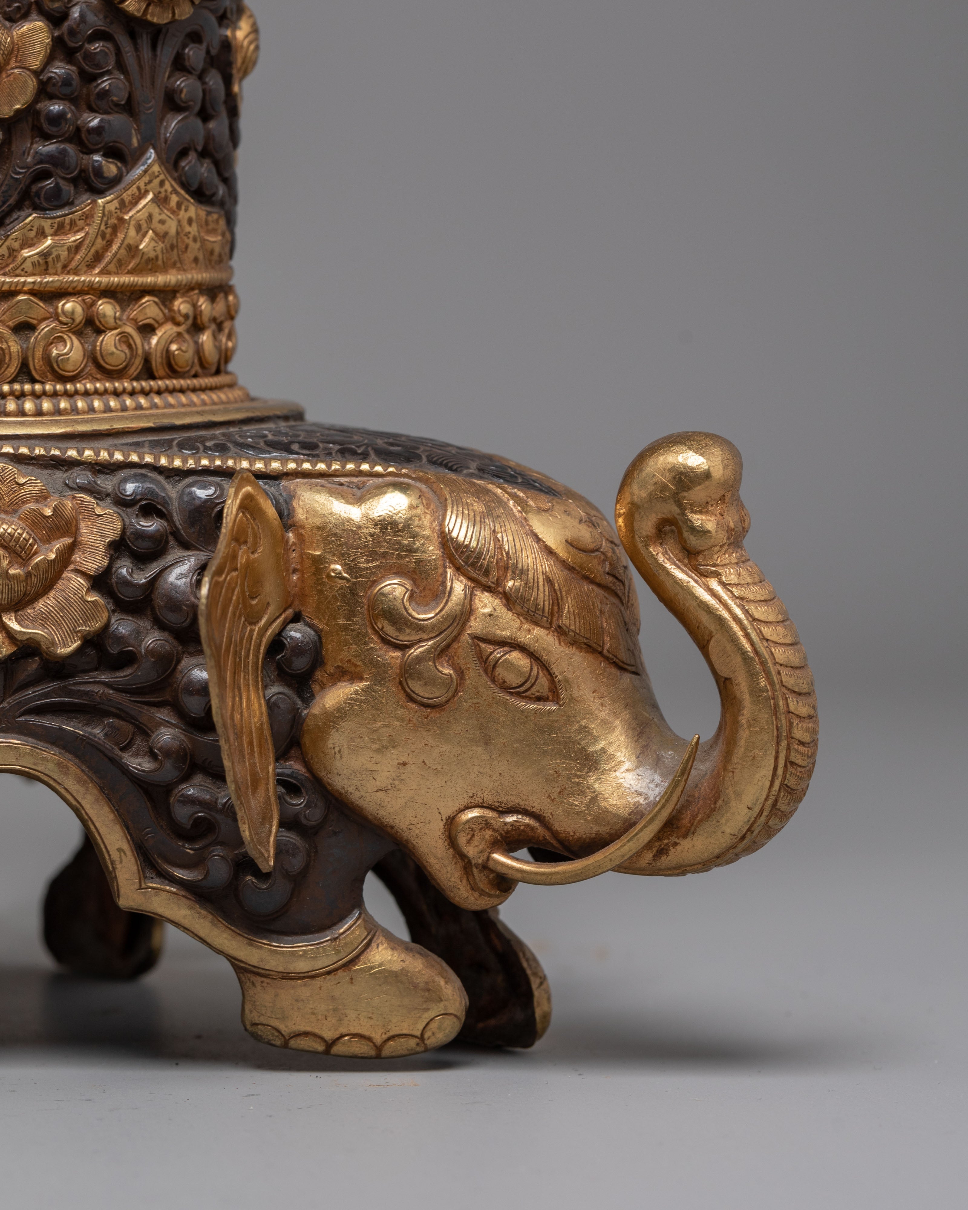 Incense Burner for Ritual Ceremonies | Copper and Gold Plated with Acrylic Details
