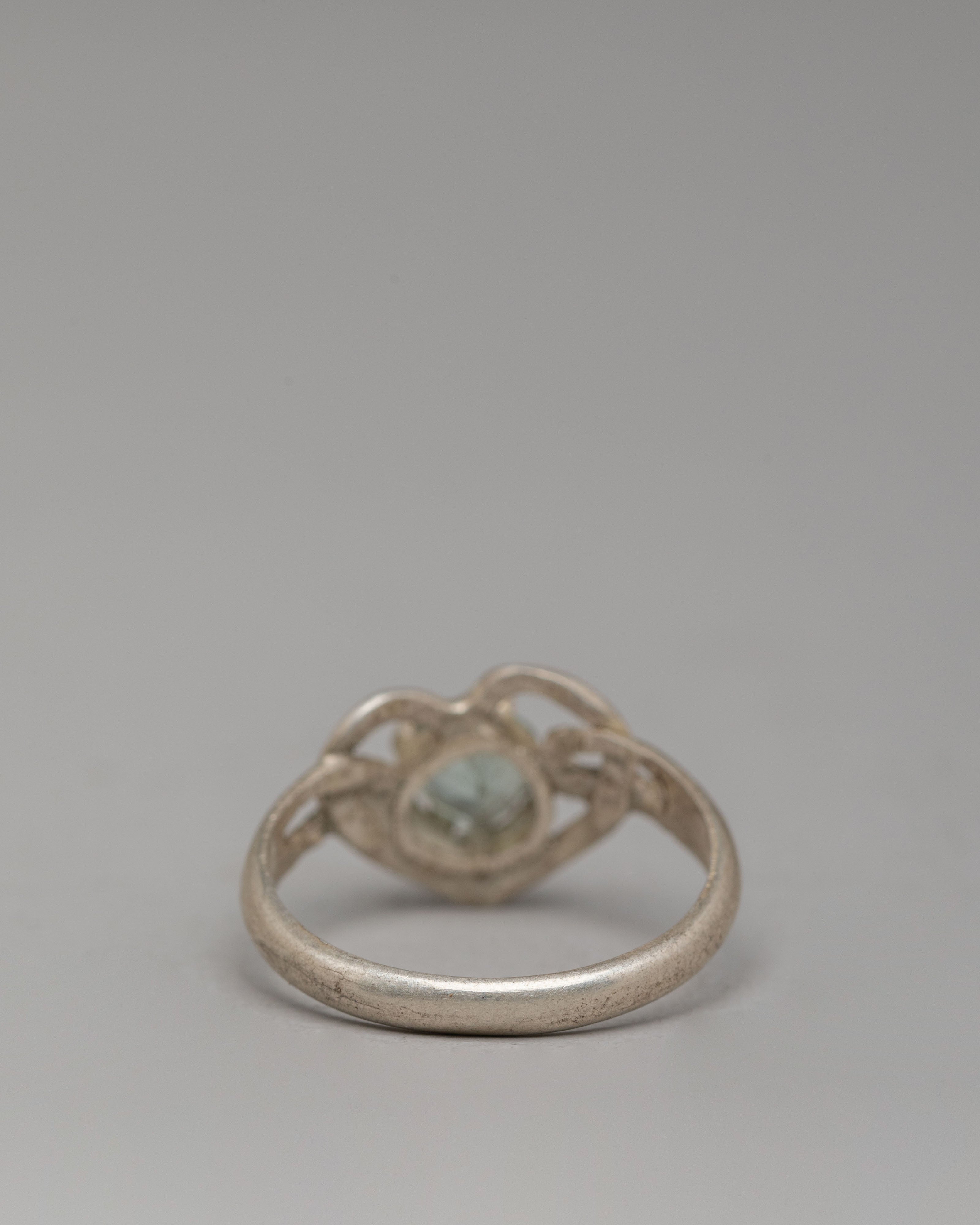 Three Piece Silver Ring Set | Handcrafted Natural Zircon Rings