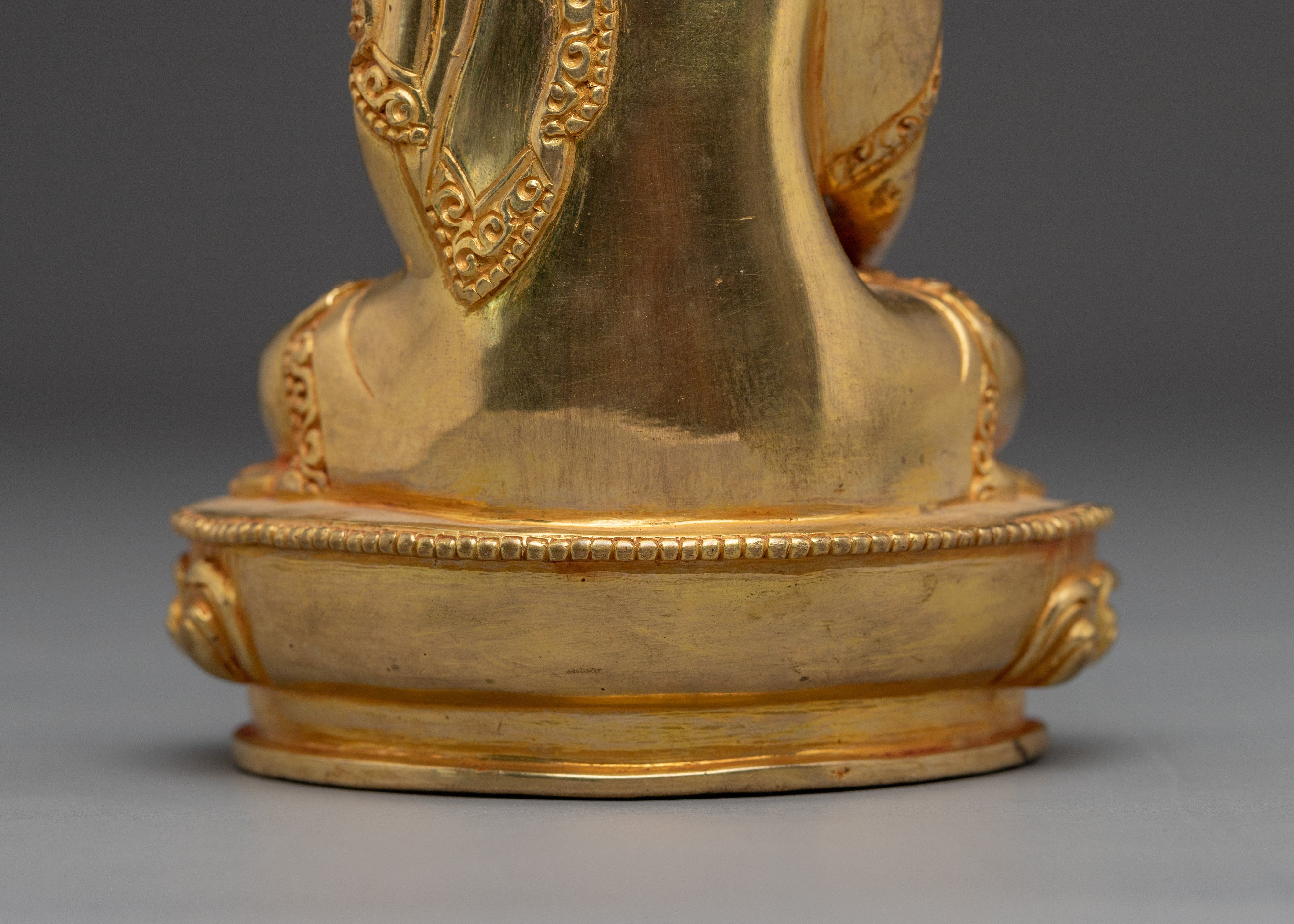 Handmade Tibetan Shakyamuni Buddha Statue | Buddhist Decor