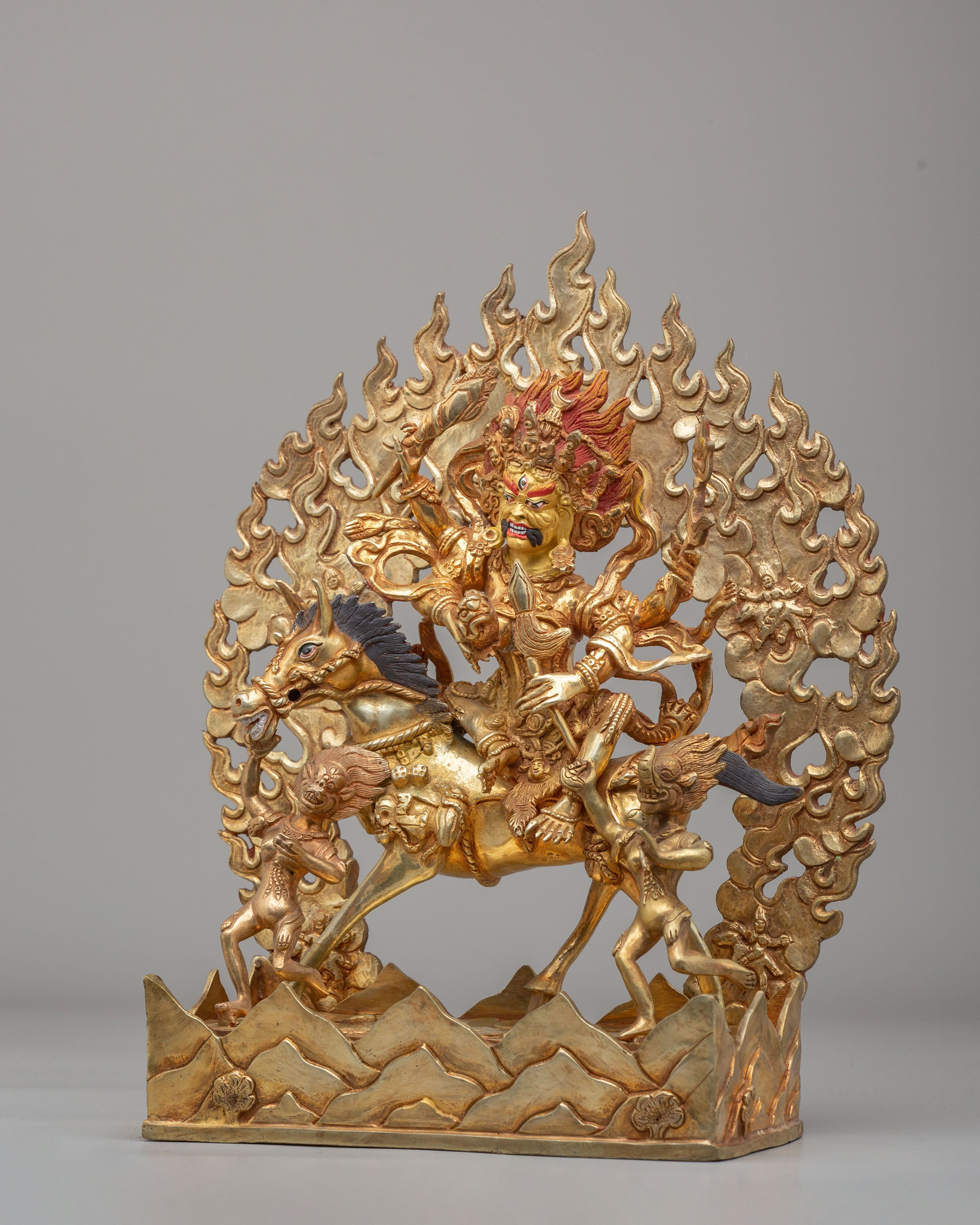 Palden Lhamo Spiritual Sculpture | Tibetan Protector Deity Statue