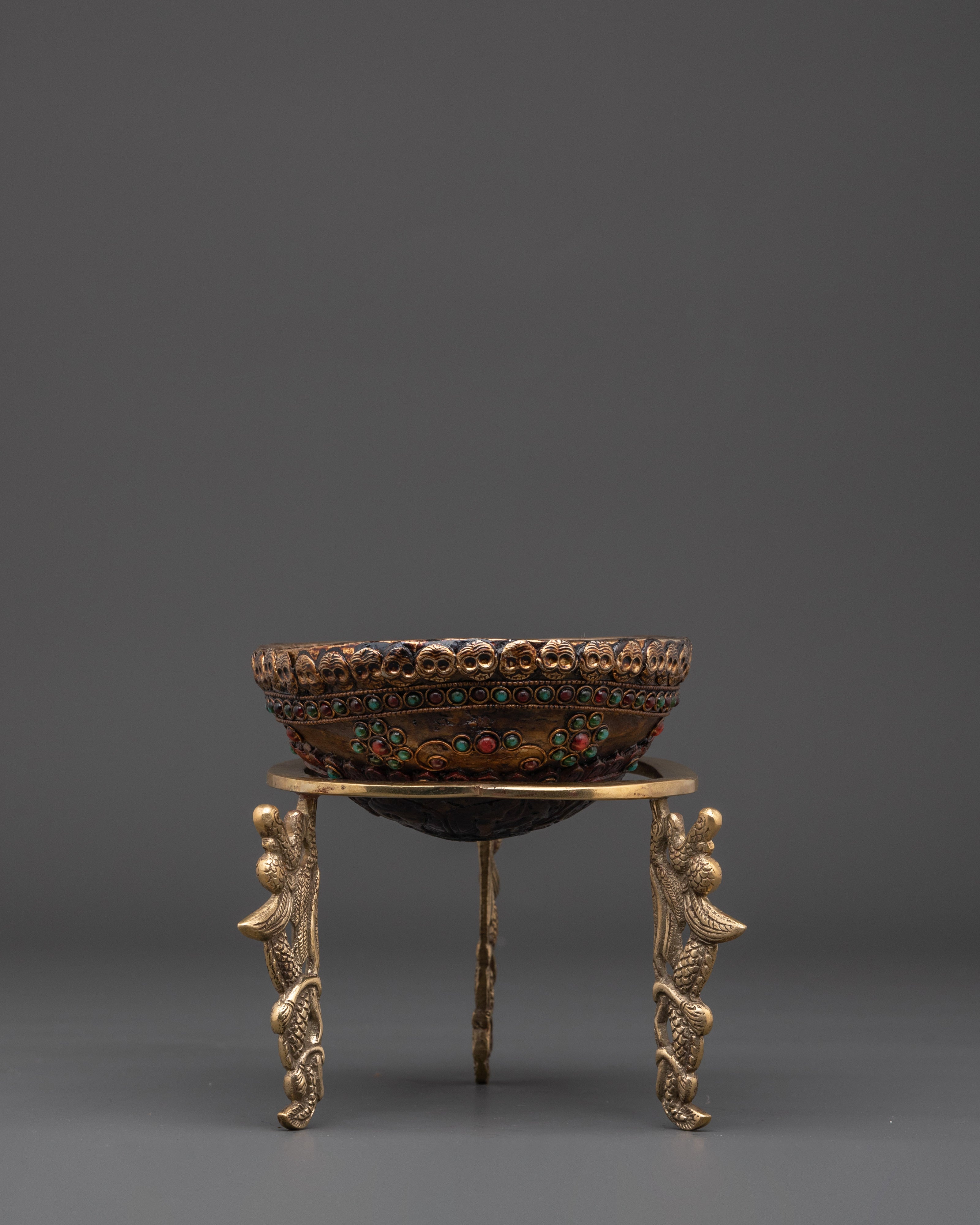 Tantric Ritual Kapala | Skull Cup for Buddhist Ceremonies