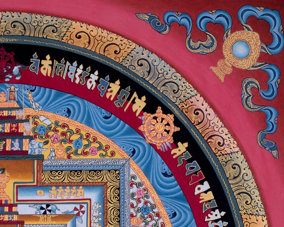 Kalachakra Mandala Thangka | Mindfulness Meditation Object | Wall Decors