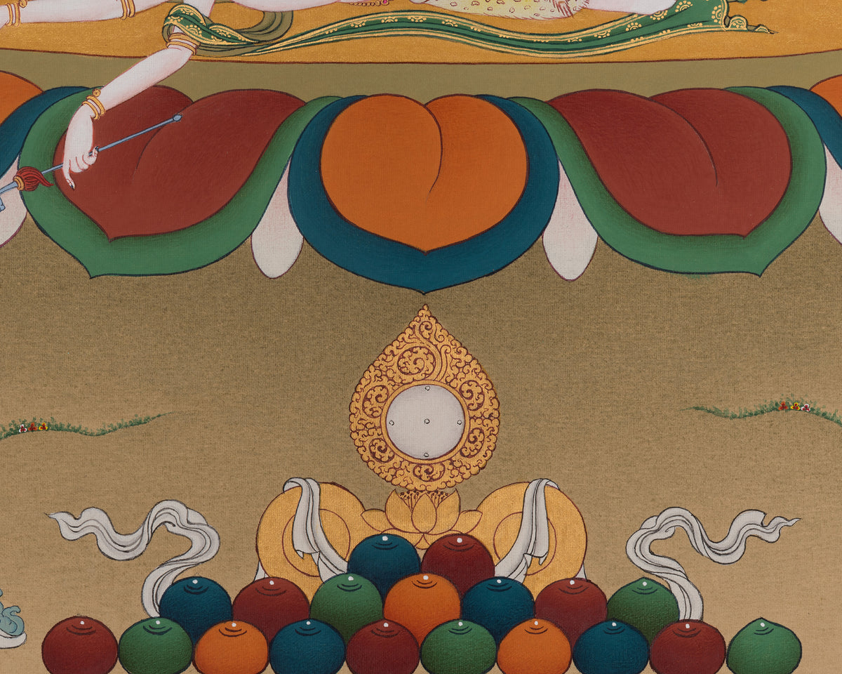 Butadamara Buddhist Thangka | Vajrapani Art | Sacred Protector of Vajrayana Buddhism