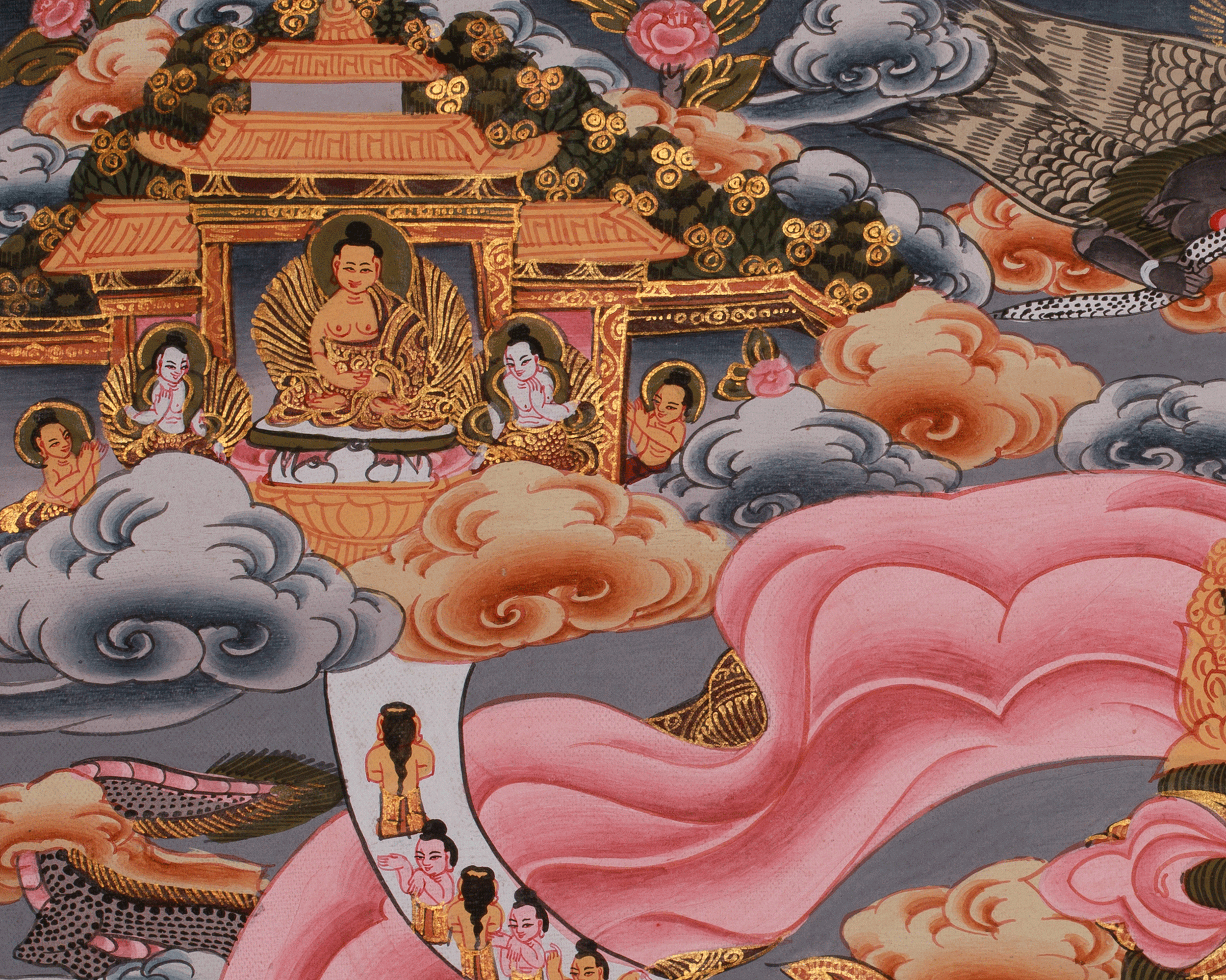 Himalayan Thangka of Wheel of Life | Cycle of Birth, Death, and Rebirth