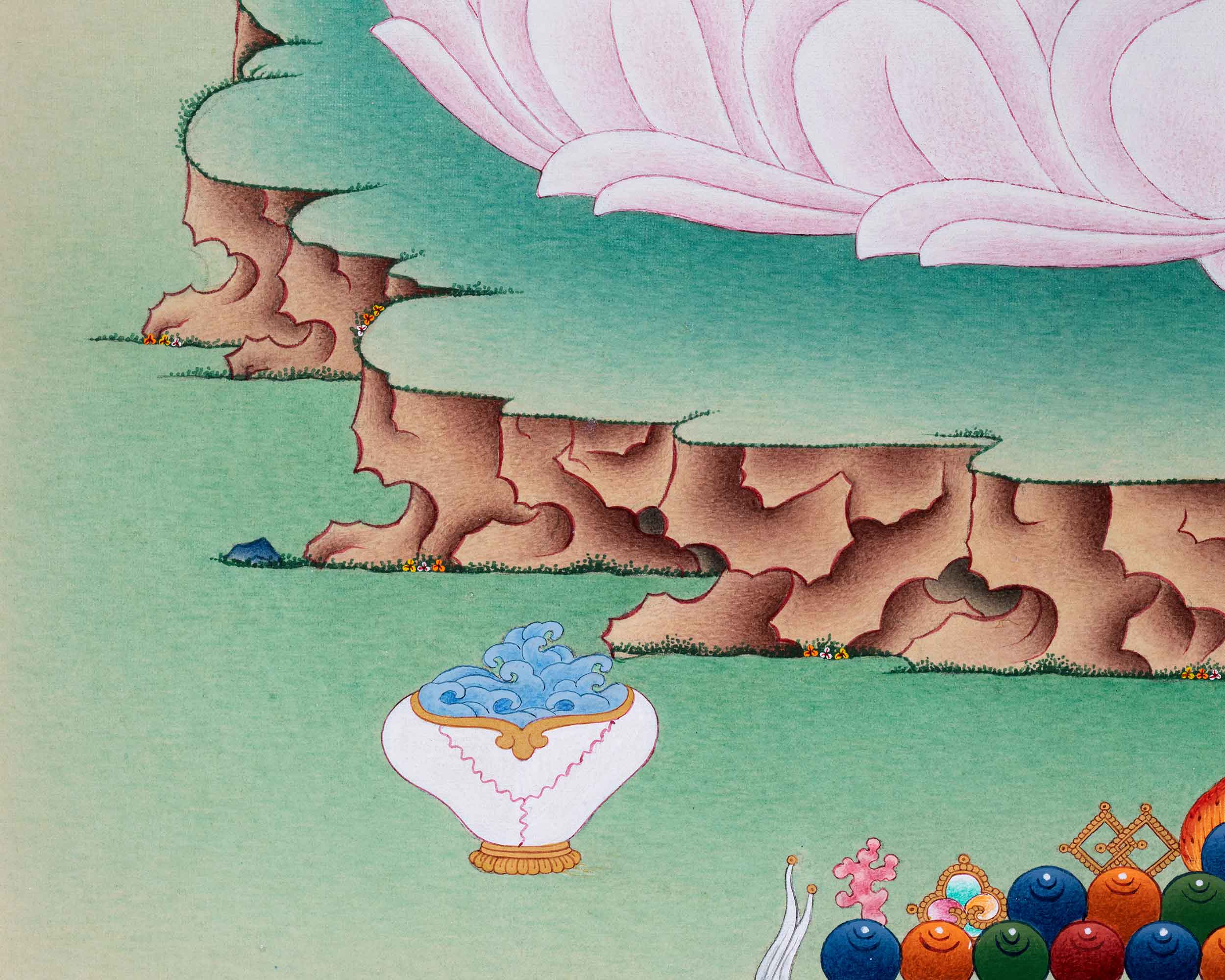 Vajrasattva with Consort Canvas Print | Deity of Purification and Spiritual Transformation
