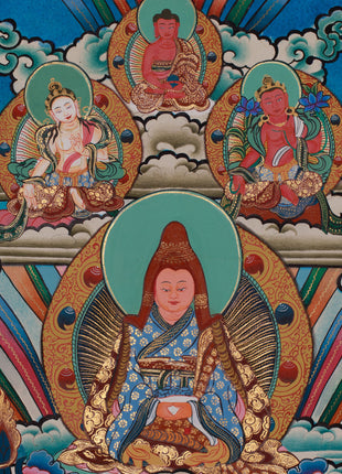 Standing Guru Rinpoche Thangka | Embodiment of Wisdom, Power, and Protection