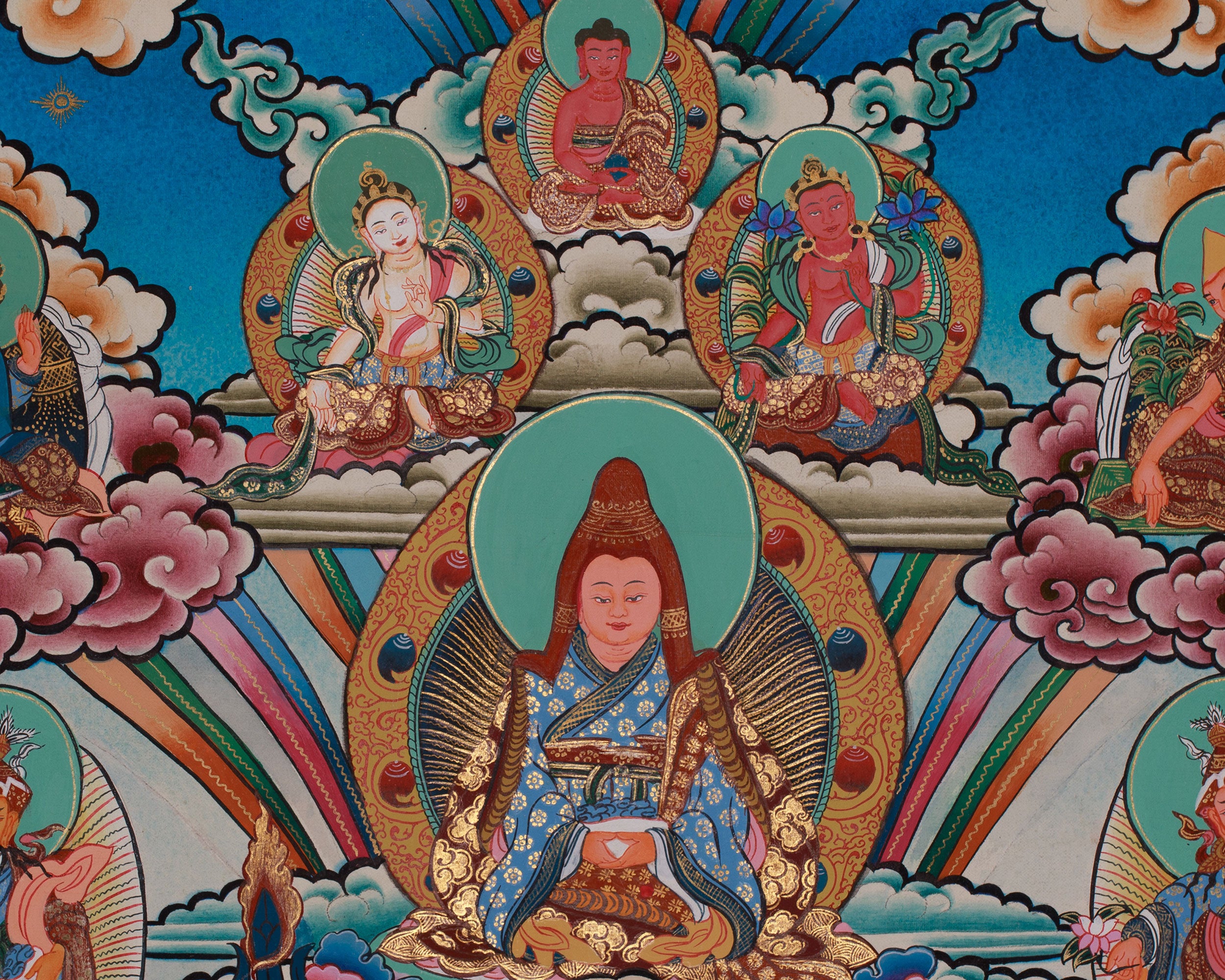 Standing Guru Rinpoche Thangka | Embodiment of Wisdom, Power, and Protection
