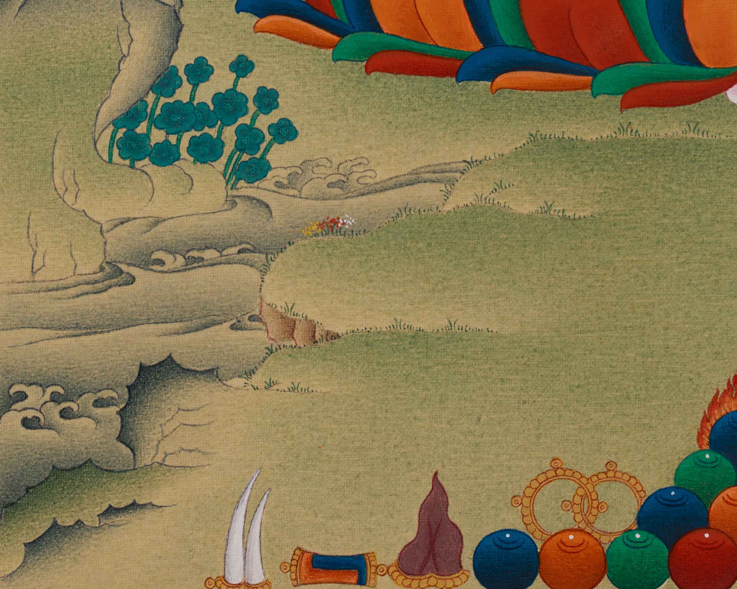 Hand-Painted Thangka Of Shakyamuni Buddha | Buddhist Thangka