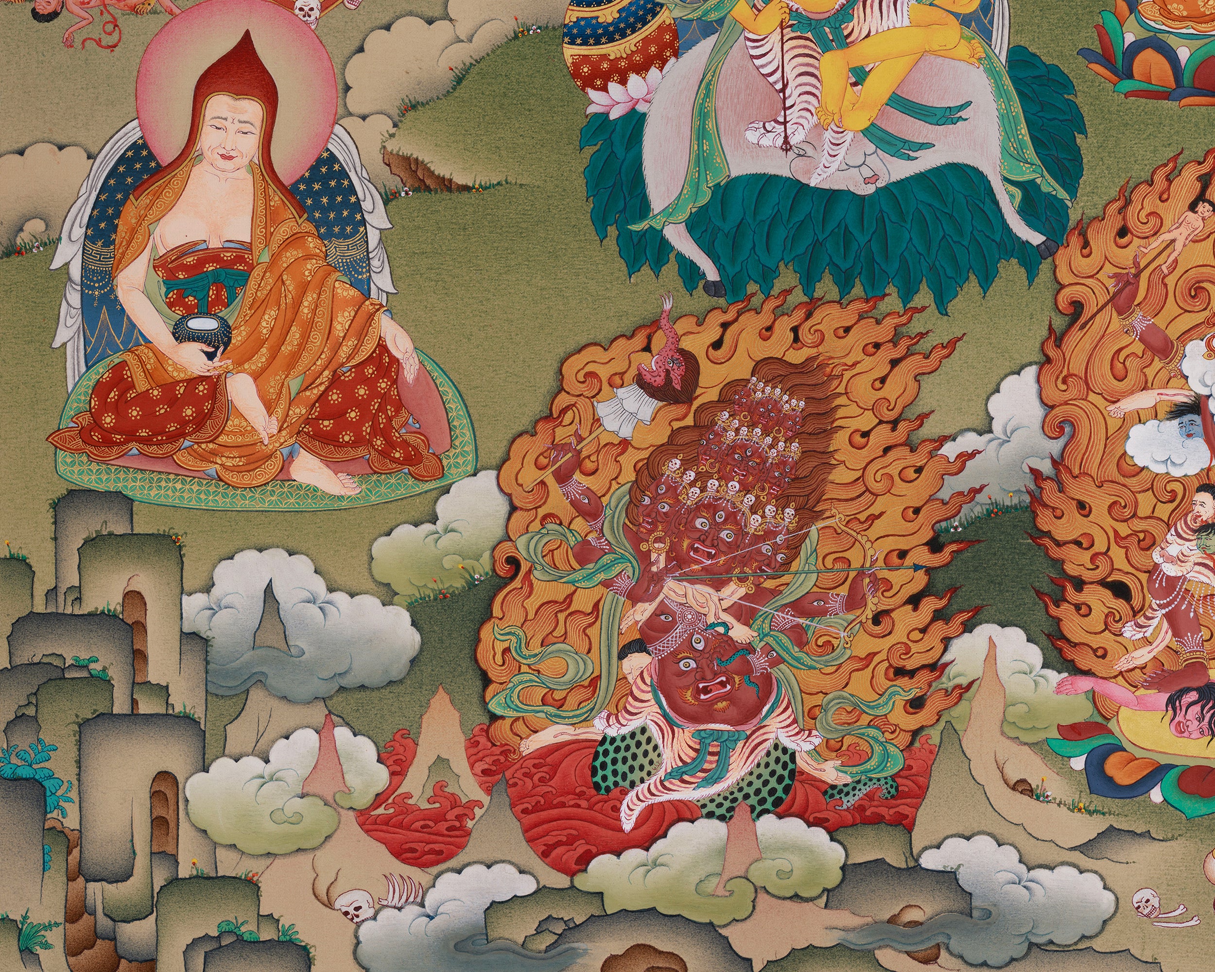 Guru Sangye Painting | Divine Buddhist Art of Guru Rinpoche’s Enlightened Form
