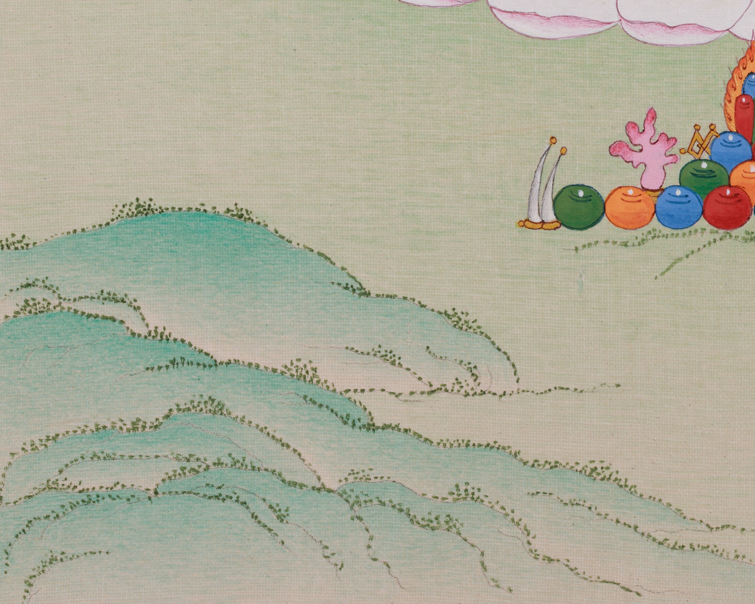 Compassionate Chenrezig Buddha Thangka | Four Armed Avalokiteshvara