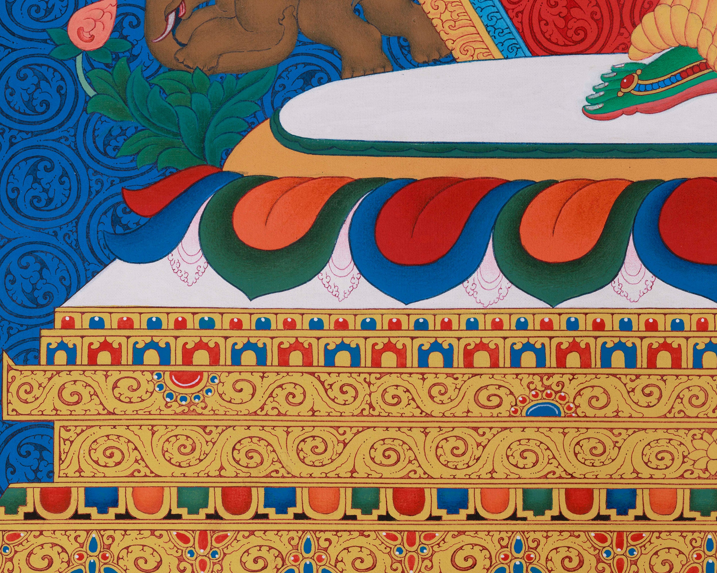 Divine Standing Green Tara Painting | The Goddess of Compassion and Swift Protection