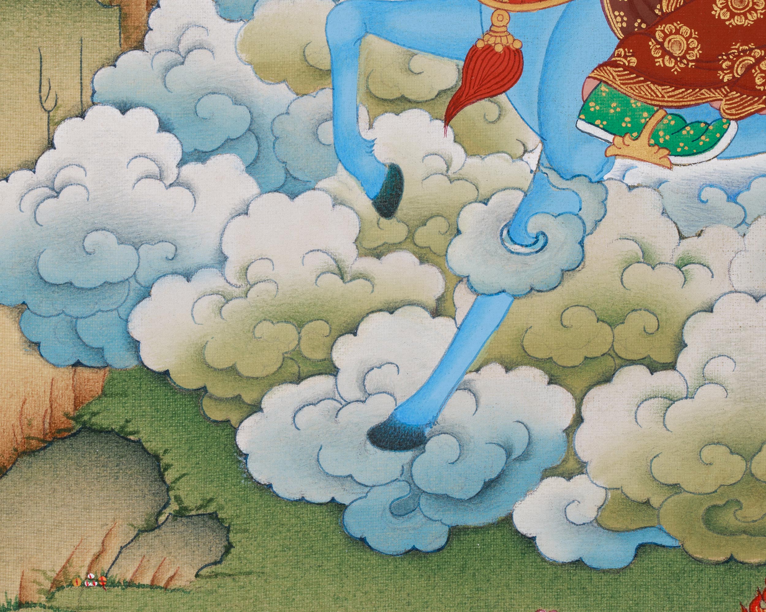 Achi Chokyi Drolma with Jigten Sumgon Thangka | The Protector and Spiritual Guide