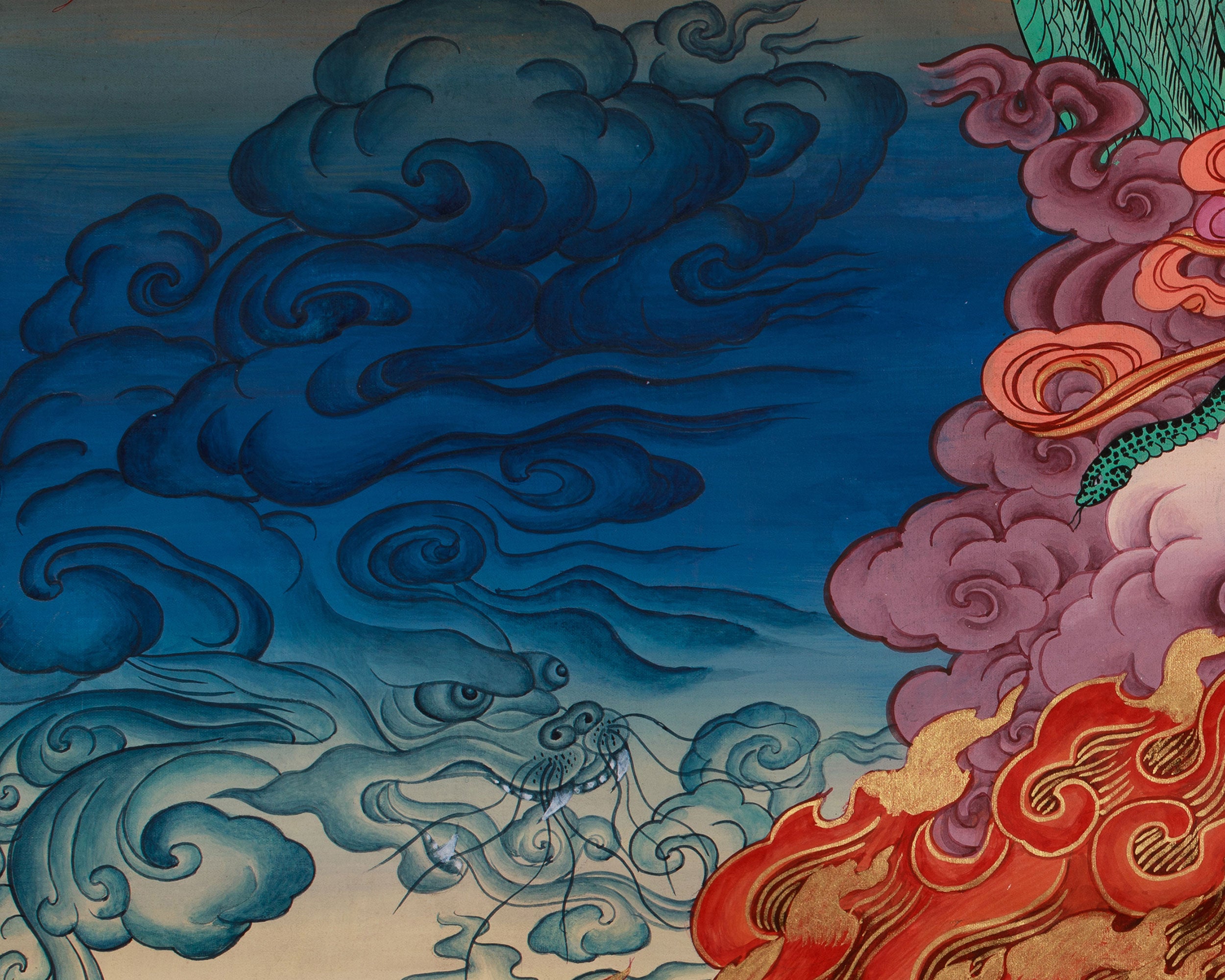 Tibetan Wrathful Deity Vajrapani | Guardian of Power and Strength