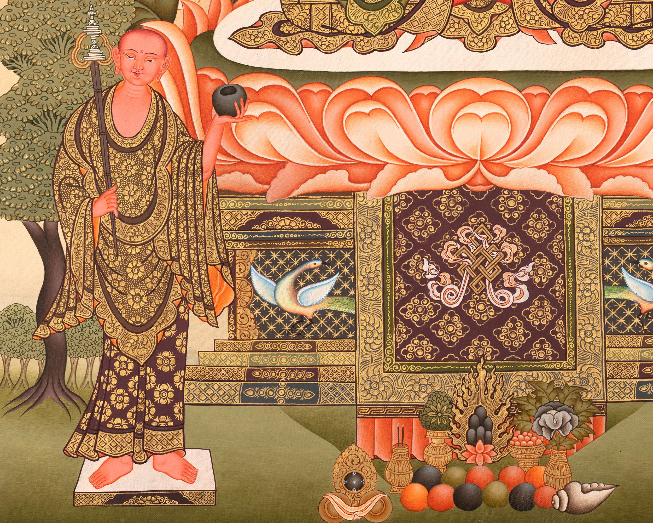 Pure Land Buddha Art | Amitabha Thangka for Clarity, and Liberation