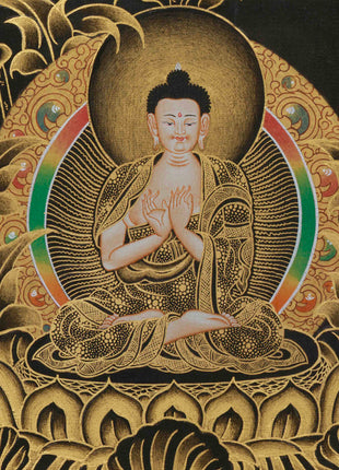 Enlightened Presence: Gautama Buddha Canvas Print | Enlightened One with Disciples