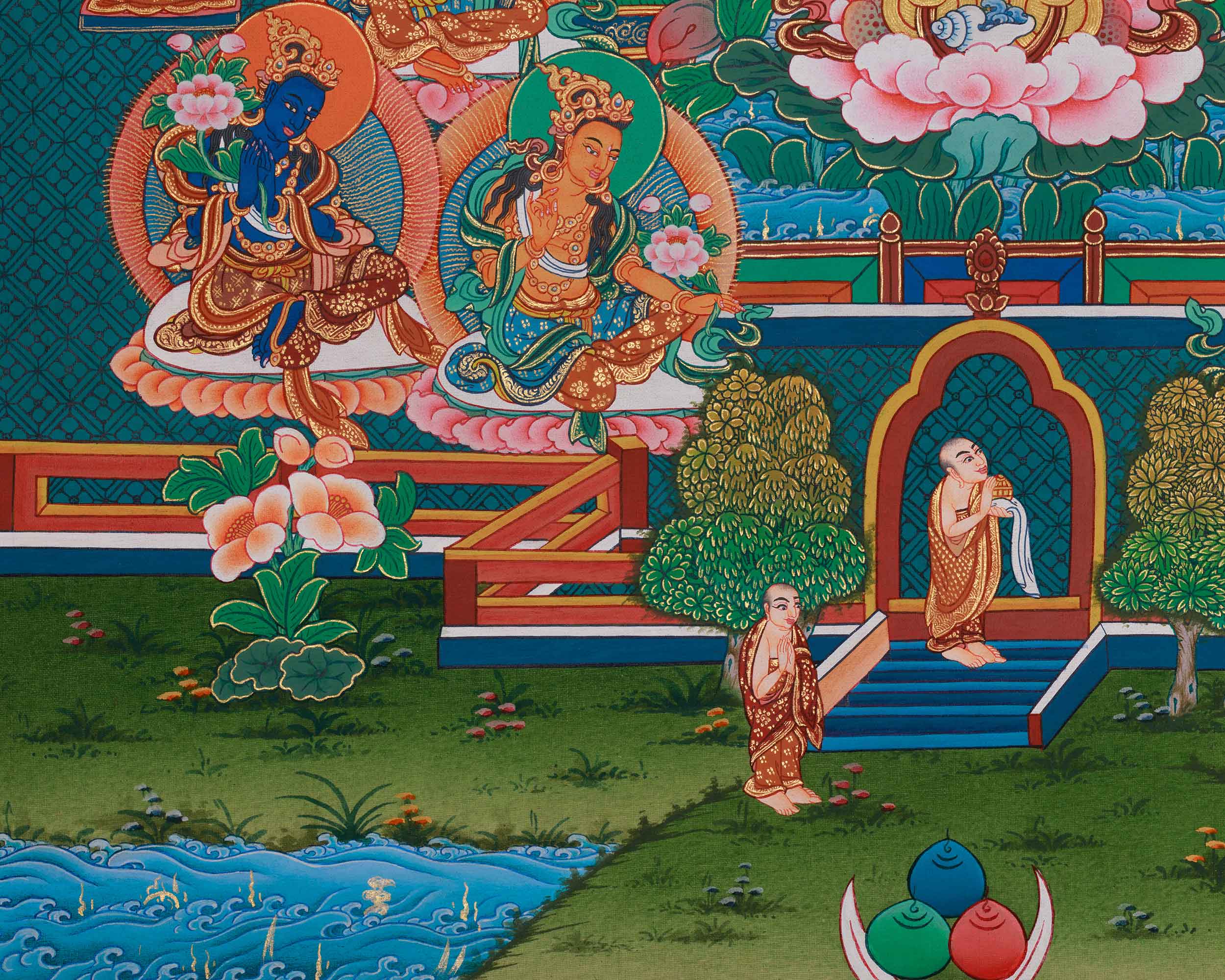 Amitabha Buddha Sukhavati Thangka | Embodying Compassion and Eternal Peace