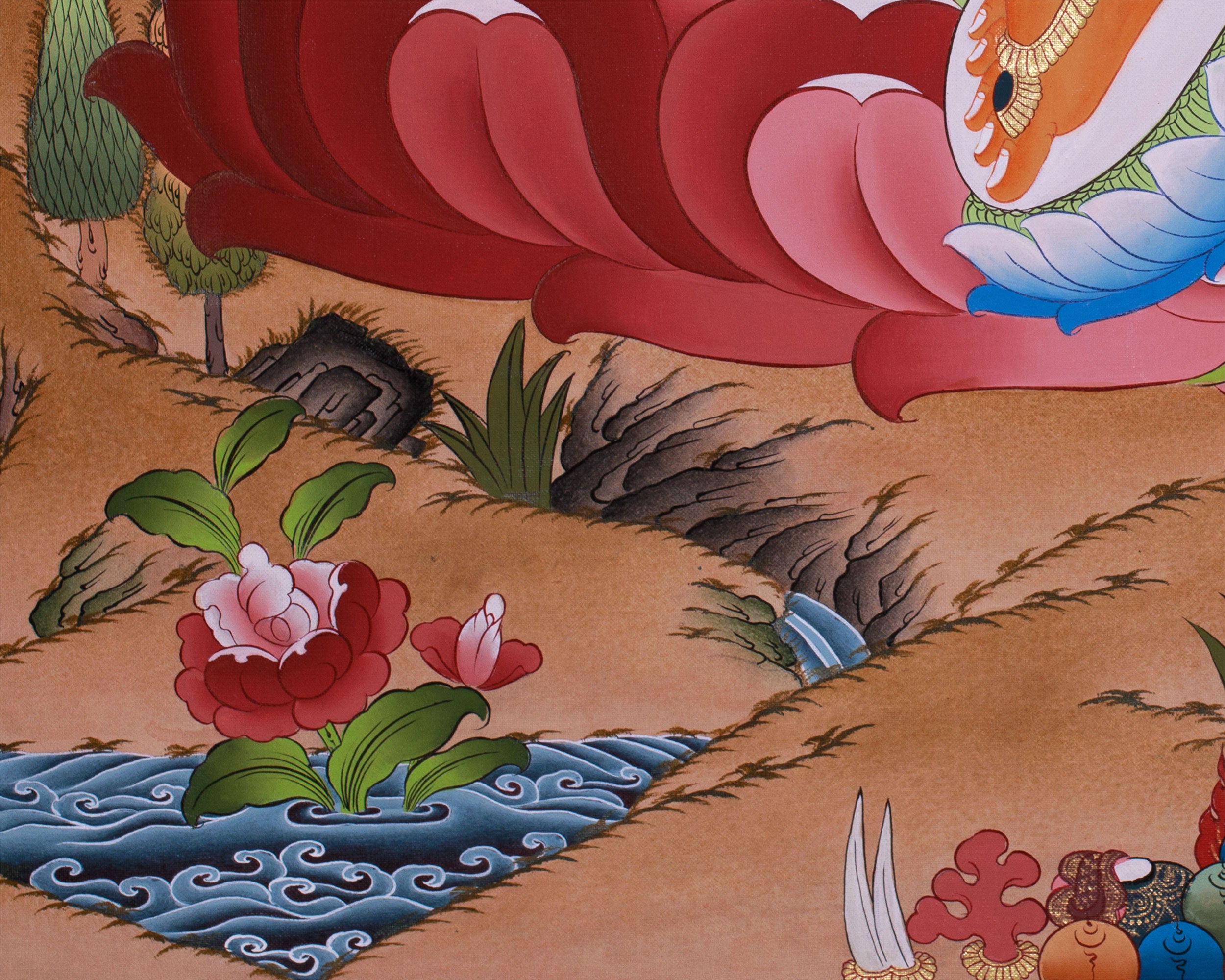 Original Buddhist Dzambhala Painting | God of Wealth and Abundance