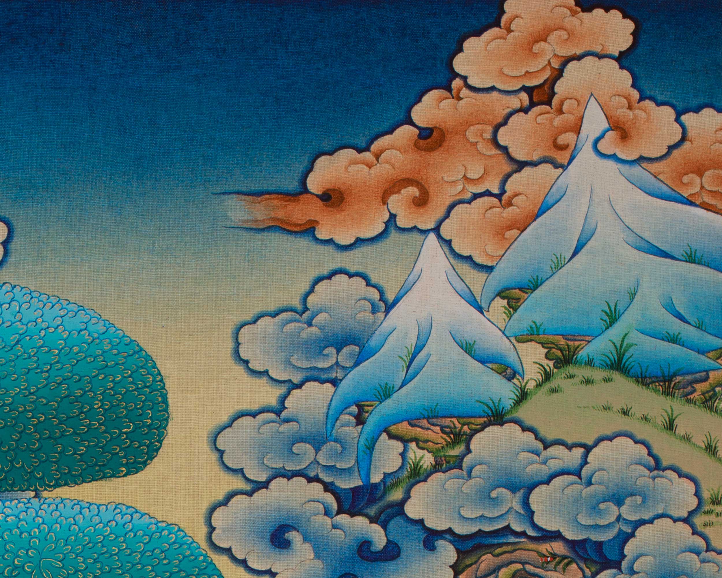 Himalayan Thangka of Milarepa | Spiritual Teacher Milarepa