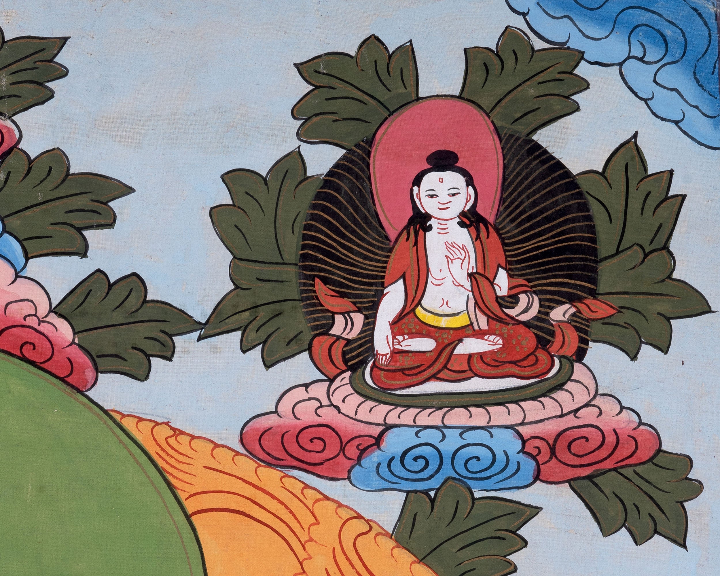 Vintage Manjushree Thangka | Traditional Tibetan Artwork | Wall Decors