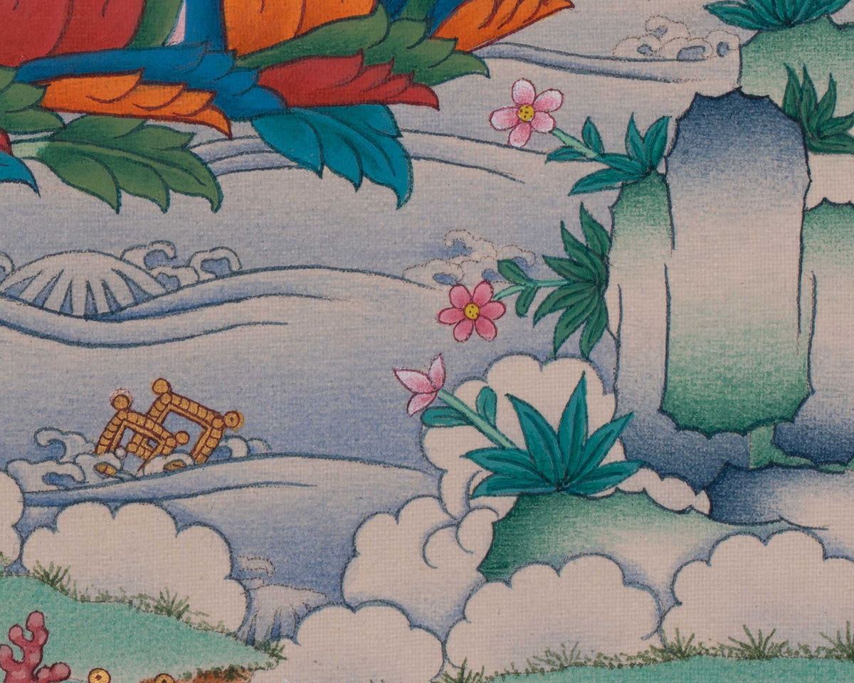 Guru Rinpoche Embodiment of Three Kayas Thangka | Padmasambhava Art