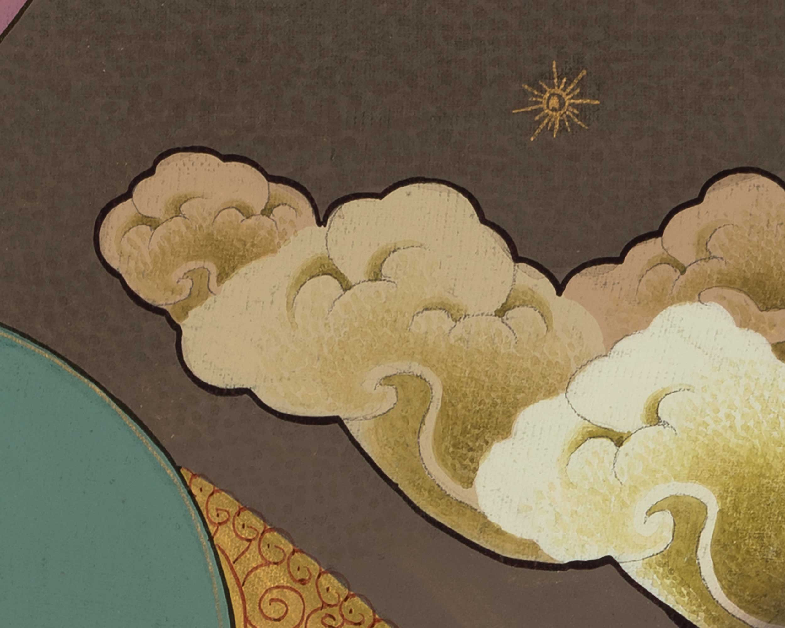 Manjushree Thangka Painting | Buddhist Wall Hanging