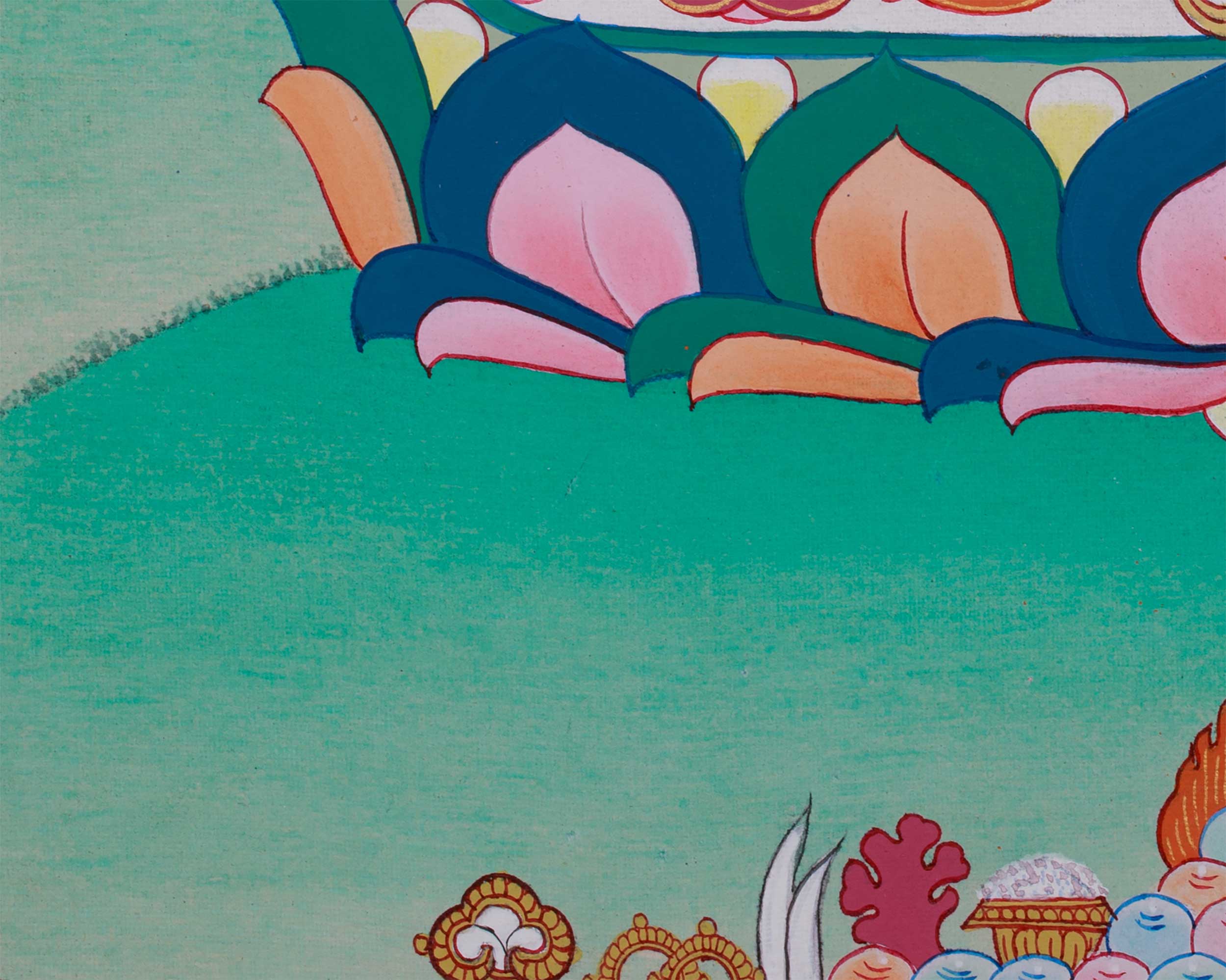 Tibetan Bodhisattva Chenrezig Thangka | Symbolizing Infinite Mercy and Healing