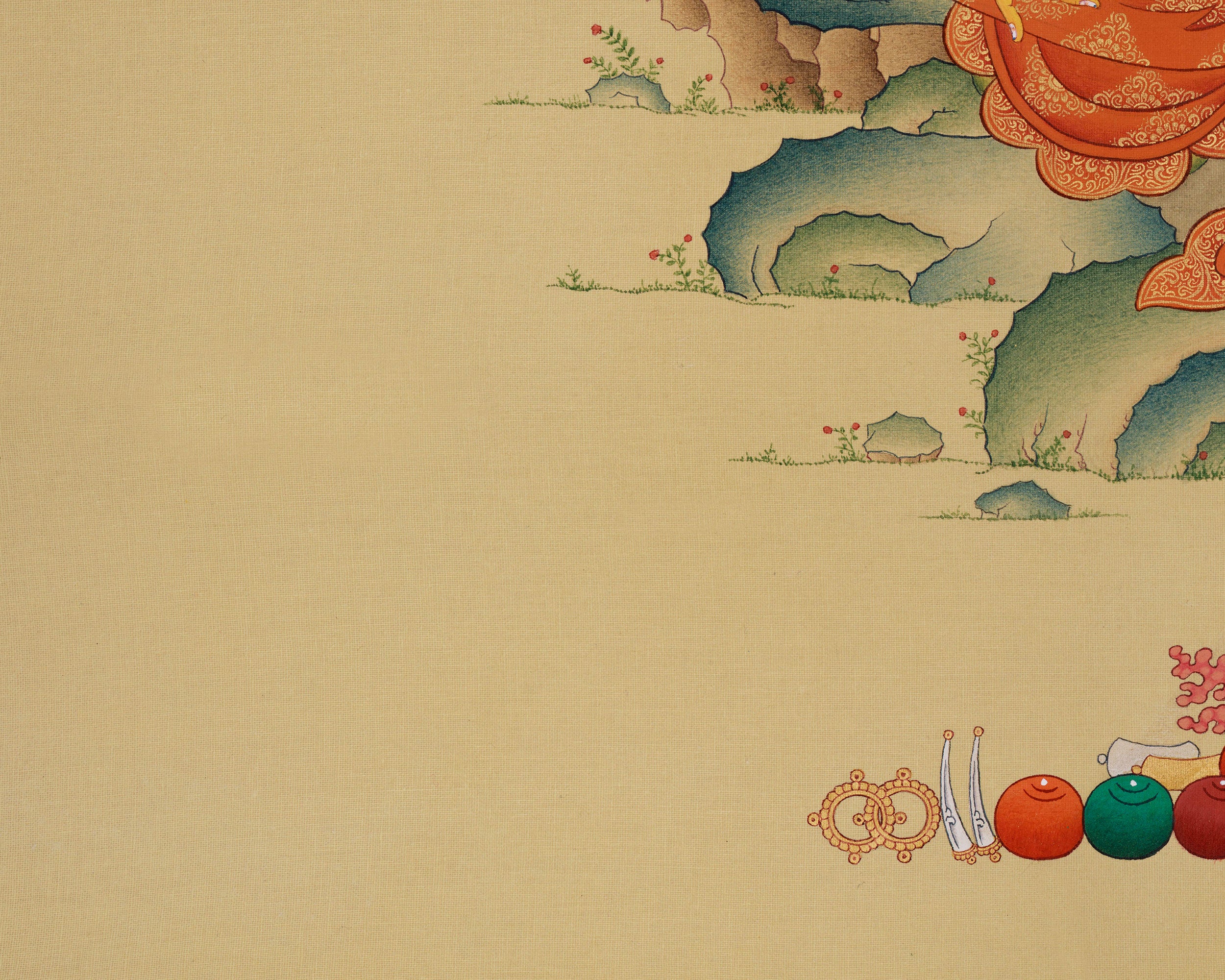 Rare Wisdom Bodhisattva Manjughosa | Traditional Masterpiece for Collectors