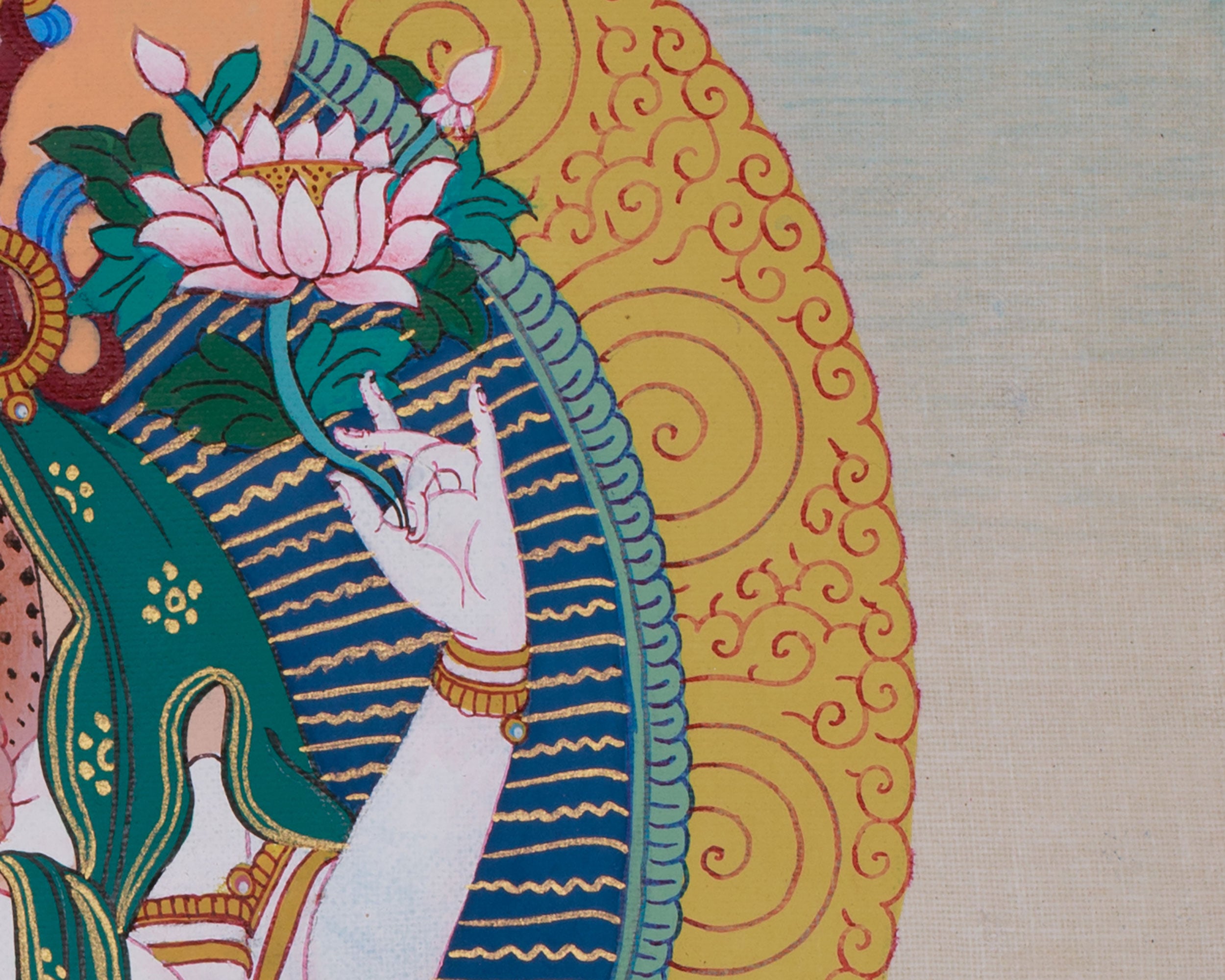 The Embodiment of Compassion, Chenrezig Thangka | Four Armed Avalokiteshvara