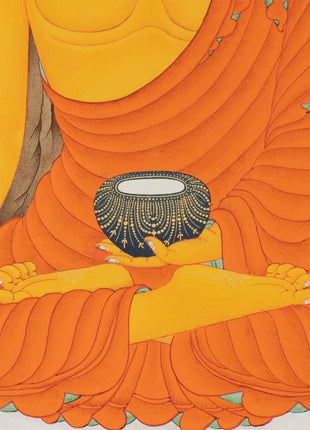 The Enlightened Shakyamuni Buddha Under The Bodhi Tree | Spiritual Giclee Canvas Print