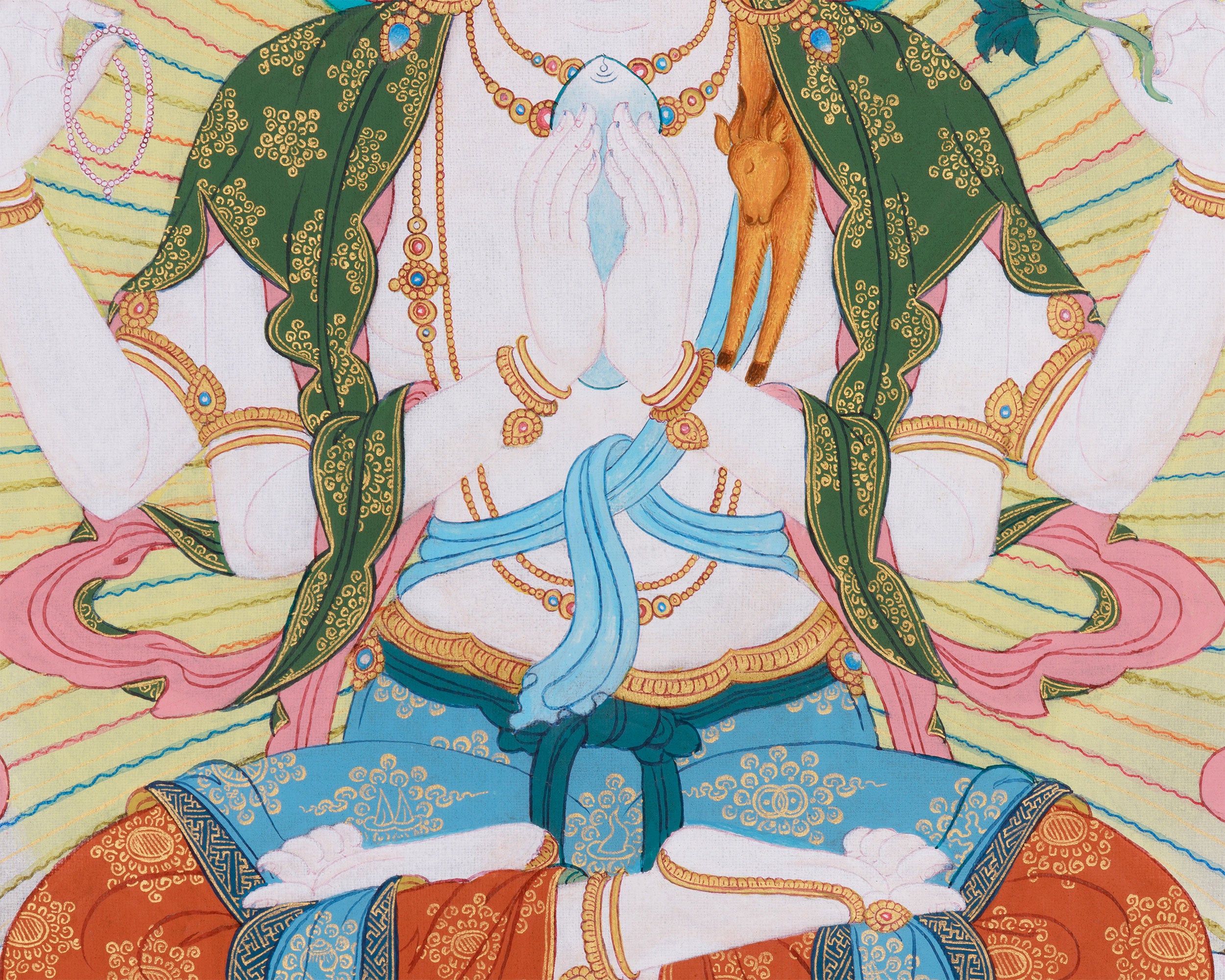 Chenrezig Thangka | Hand-Painted Bodhisattva of Compassion