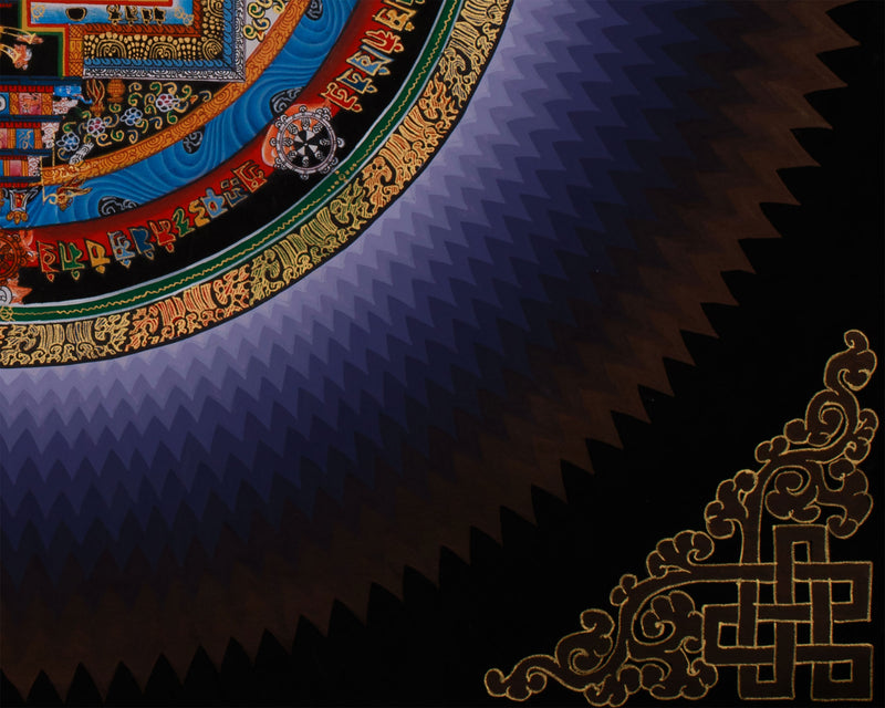 Rainbow Kalachakra Mandala Thangka | The Wheel of Time and Spiritual Awakening