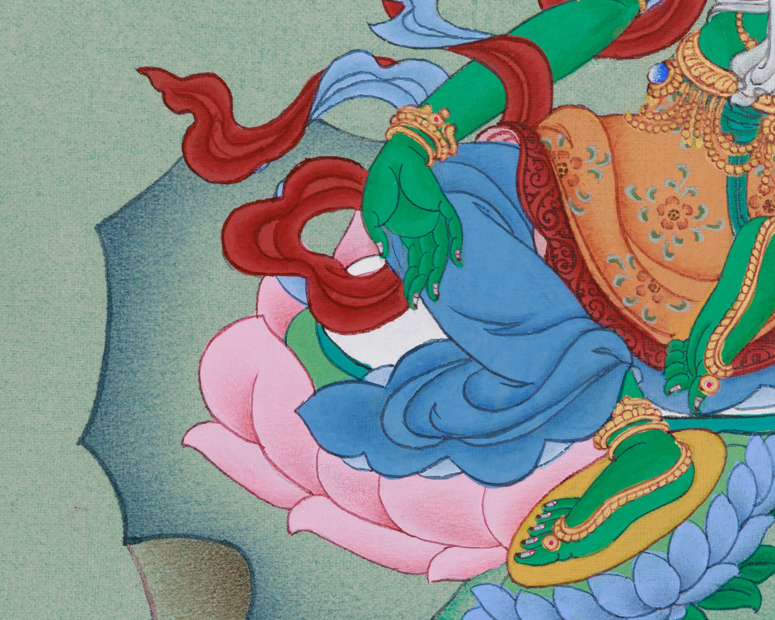 Original Thangka of Supreme Mother Jetsun Dolma | Goddess of Compassion and Protection