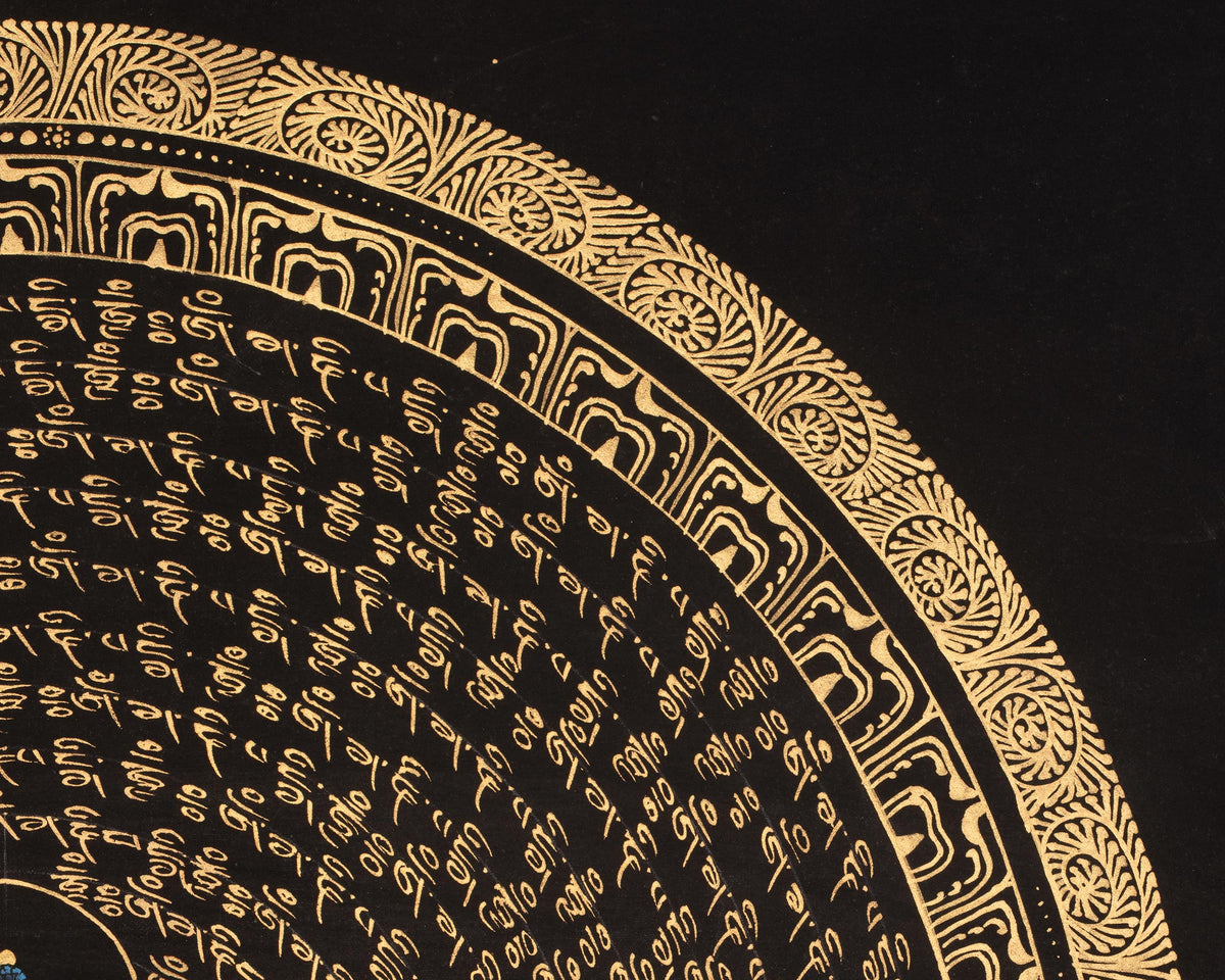 Medicine Buddha Mandala Art | Sacred Tibetan Thangka of Healing and Wisdom