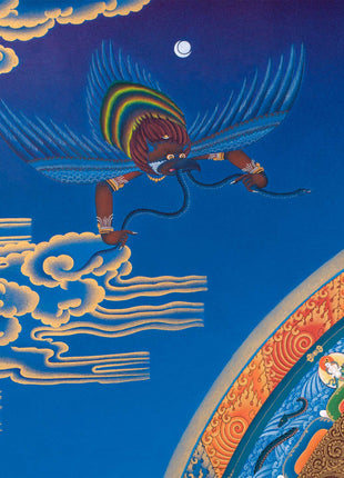 Chenresig Mandala Thangka Print | Traditional Tibetan Mandala Artwork | Meditation Art