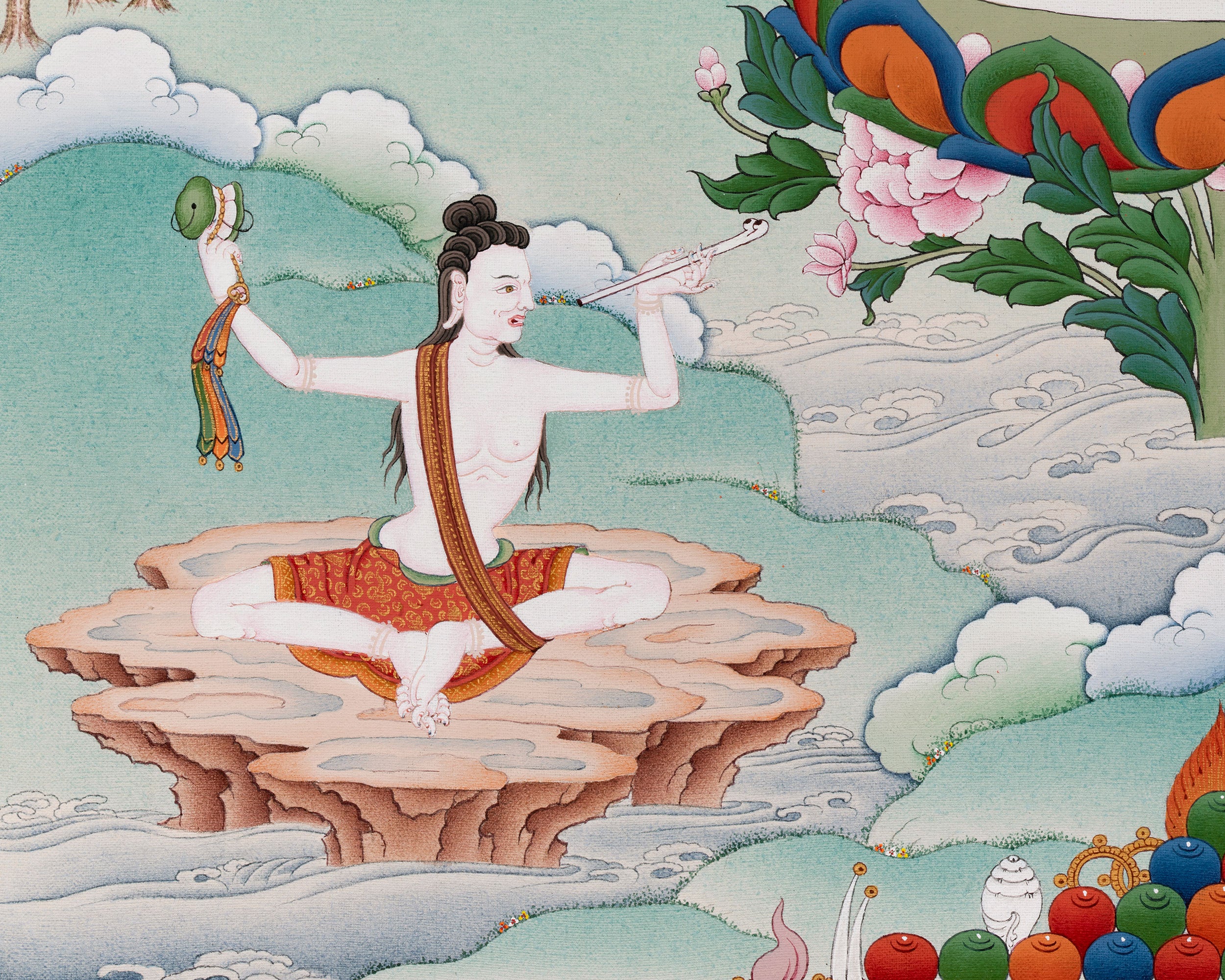 Machig Labdron Thangka Print | Great Tibetan Yogini | Digital Print