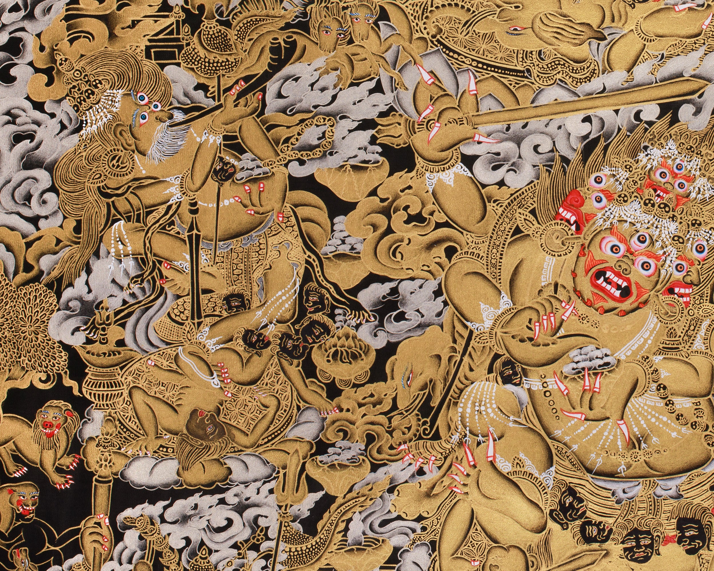 Golden Fury, Wrathful Mahakala Protector | Guardian of Spiritual Enlightenment