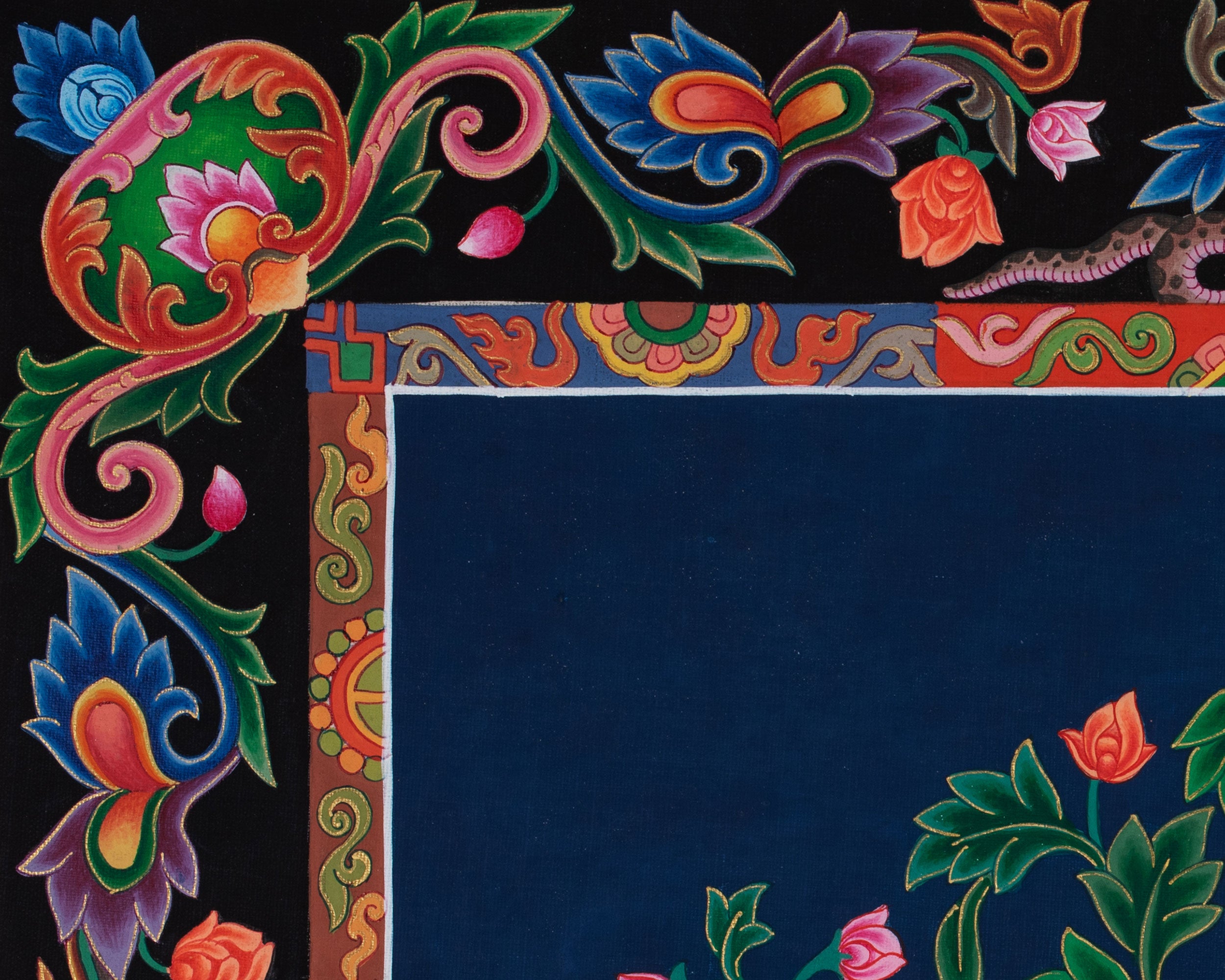 Vairochana Buddha Thangka Painting | The White Blessing Buddha