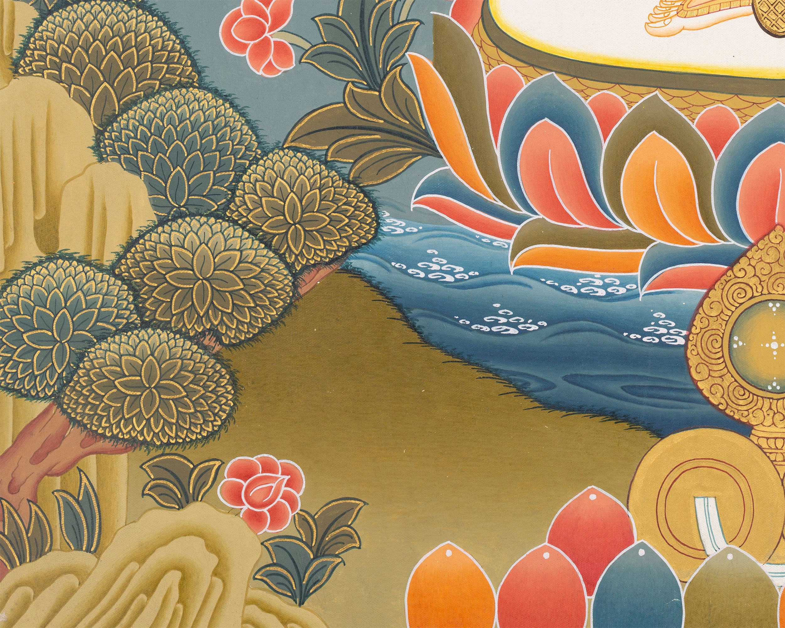 Hand-Painted 1000-Armed Lokeshvara Thangka | Bodhisattva of Infinite Compassion
