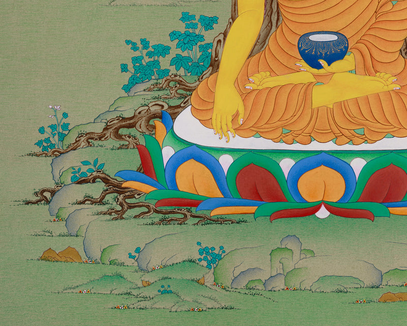 Exclusive Enlightened Buddha Meditation Thangka | Elegance and Enlightenment