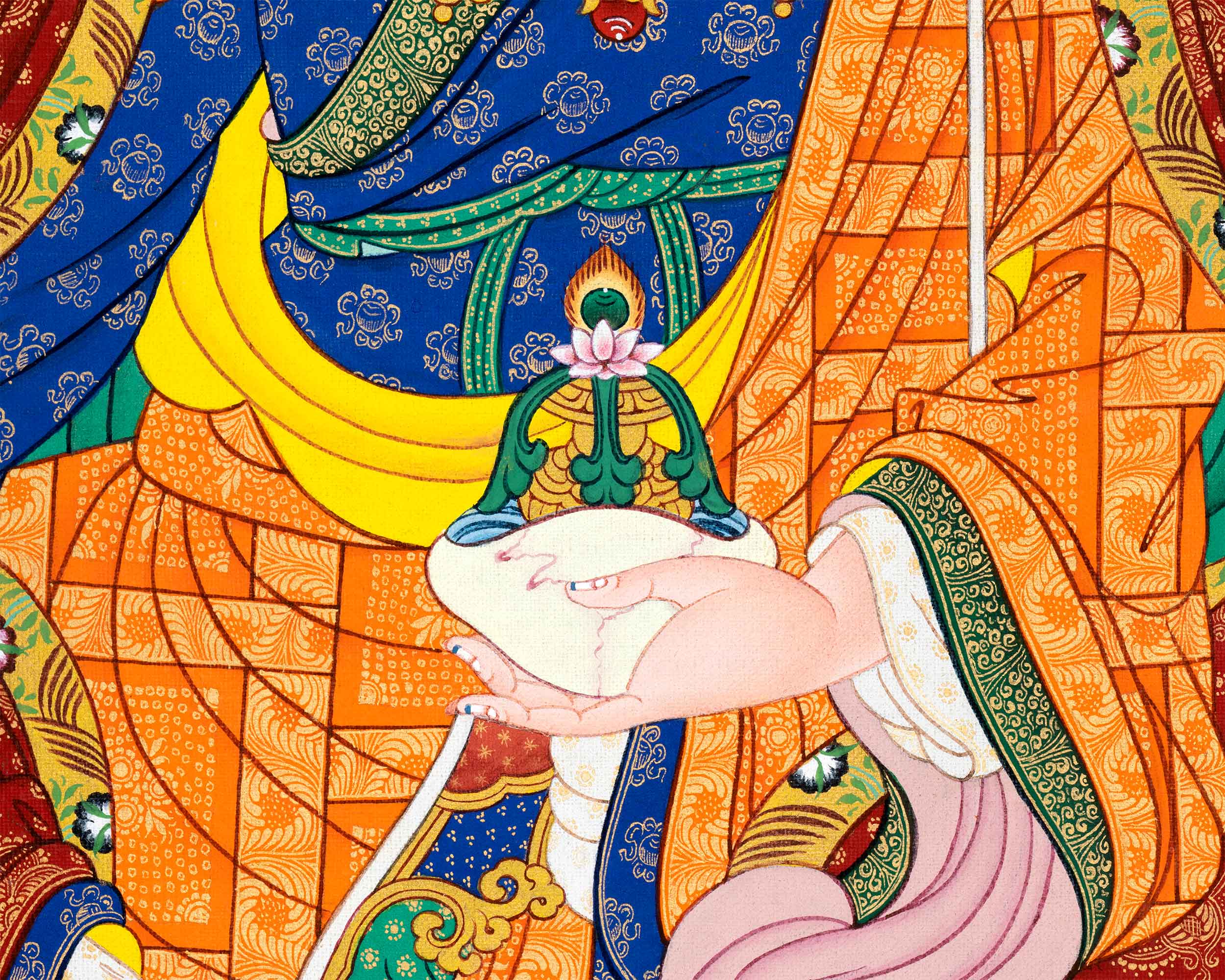 Guru Rinpoche, The Lotus Born | High-Quality Giclee Print of Maha Padmasambhava | Wall Hanging Decors