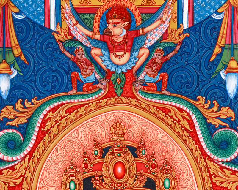 Akshobhya Thangka Print | High-Quality Artwork Capturing the Divine Blue Buddha Essence